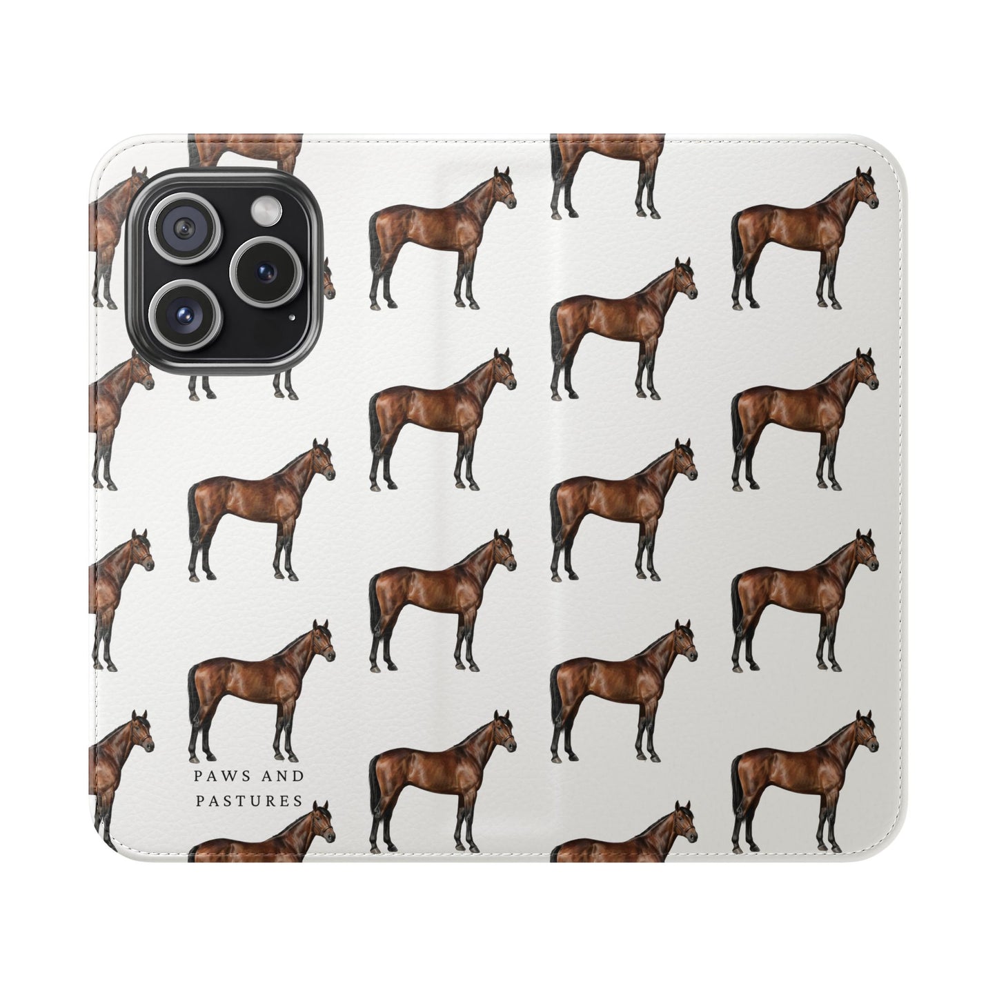 Horse Pattern iPhone Flip Case