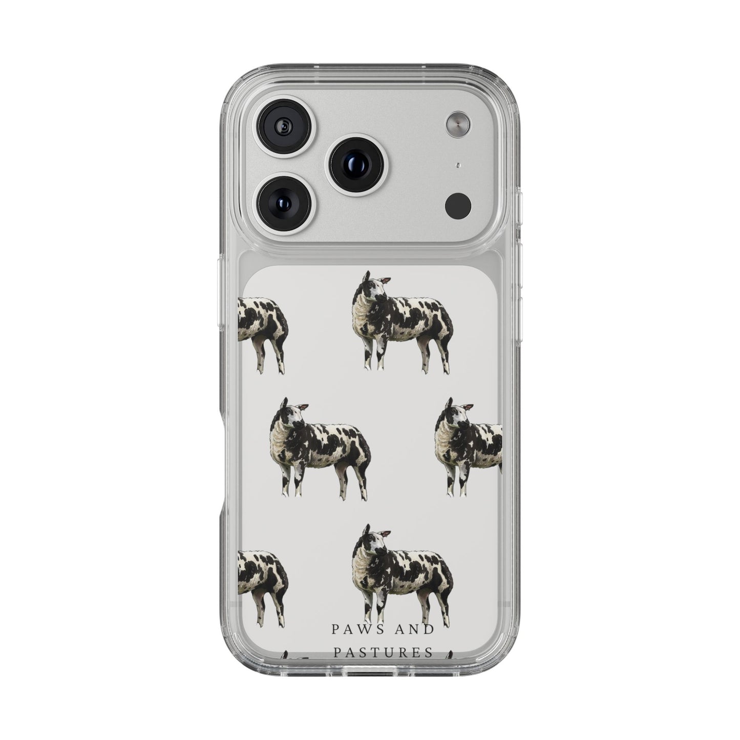 Dutch Spotted Sheep Pattern iPhone Clear Case