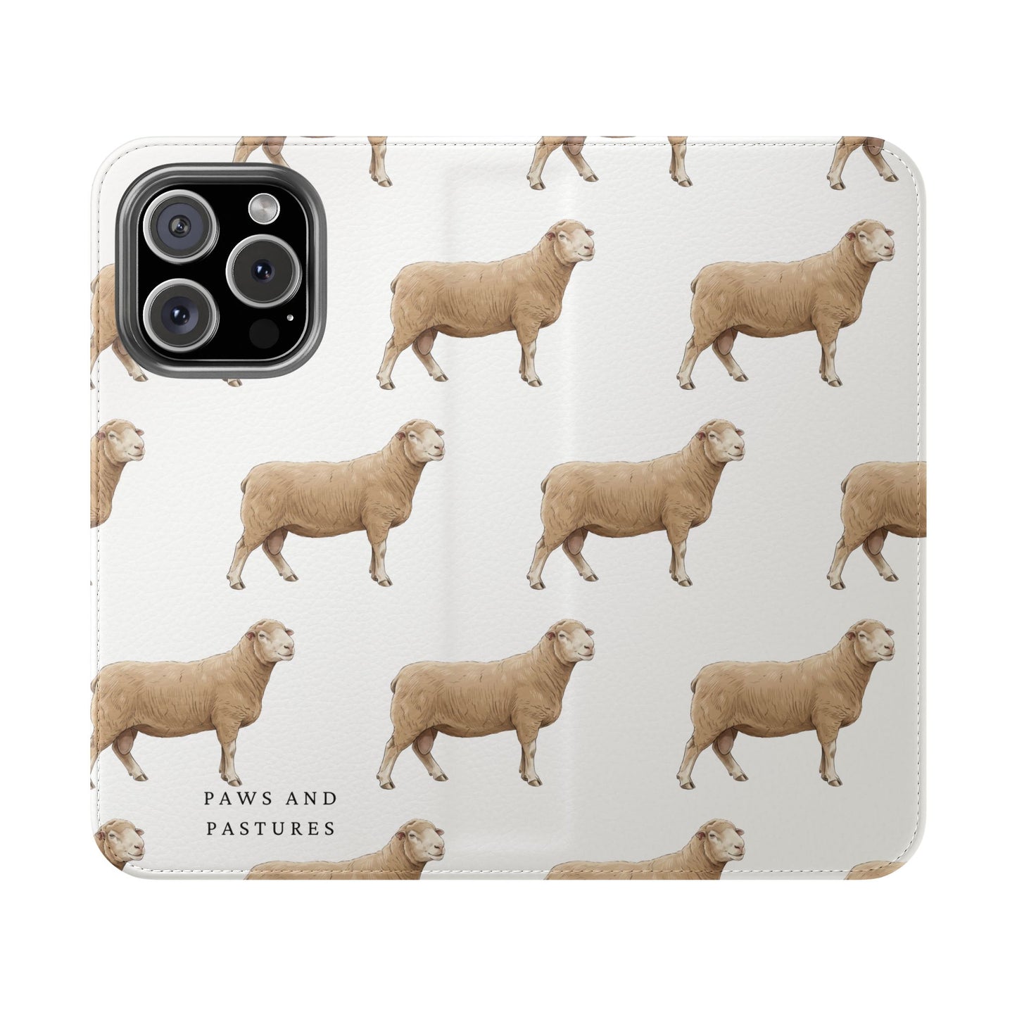 Sheep Pattern iPhone Flip Case