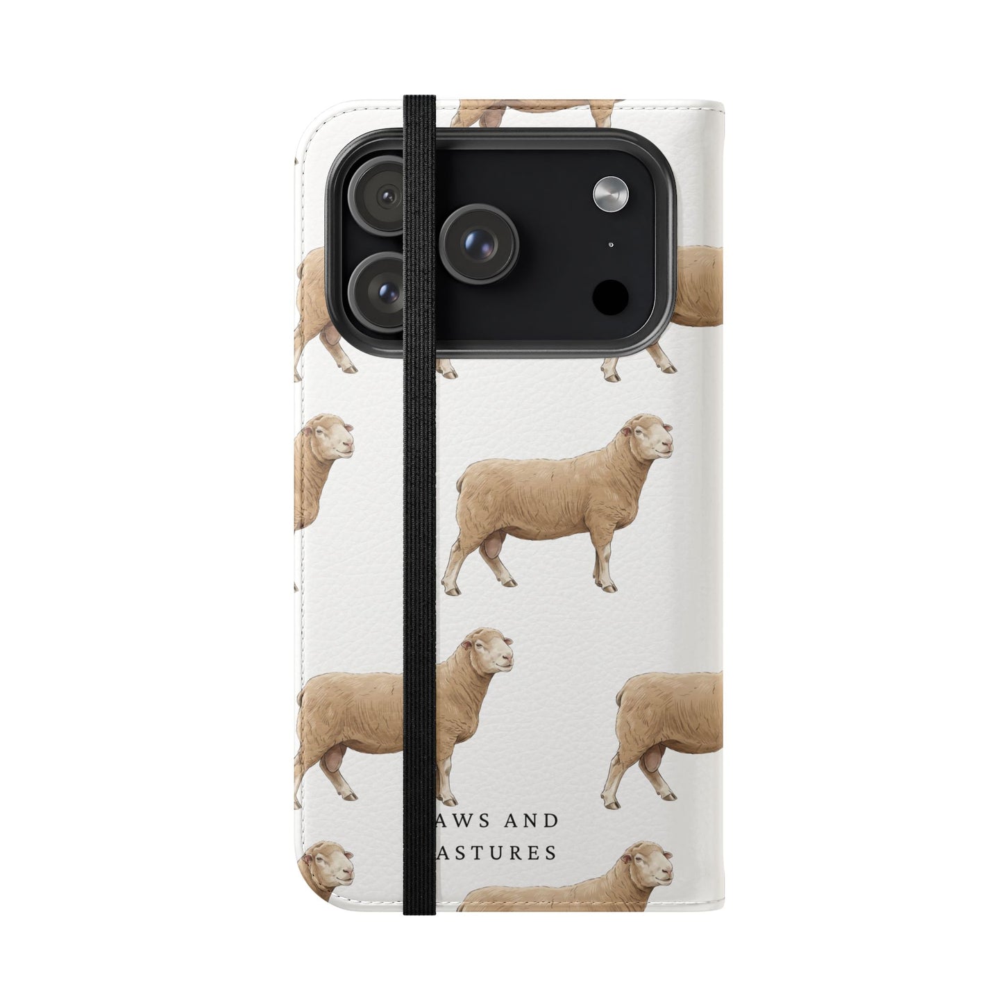 Sheep Pattern iPhone Flip Case