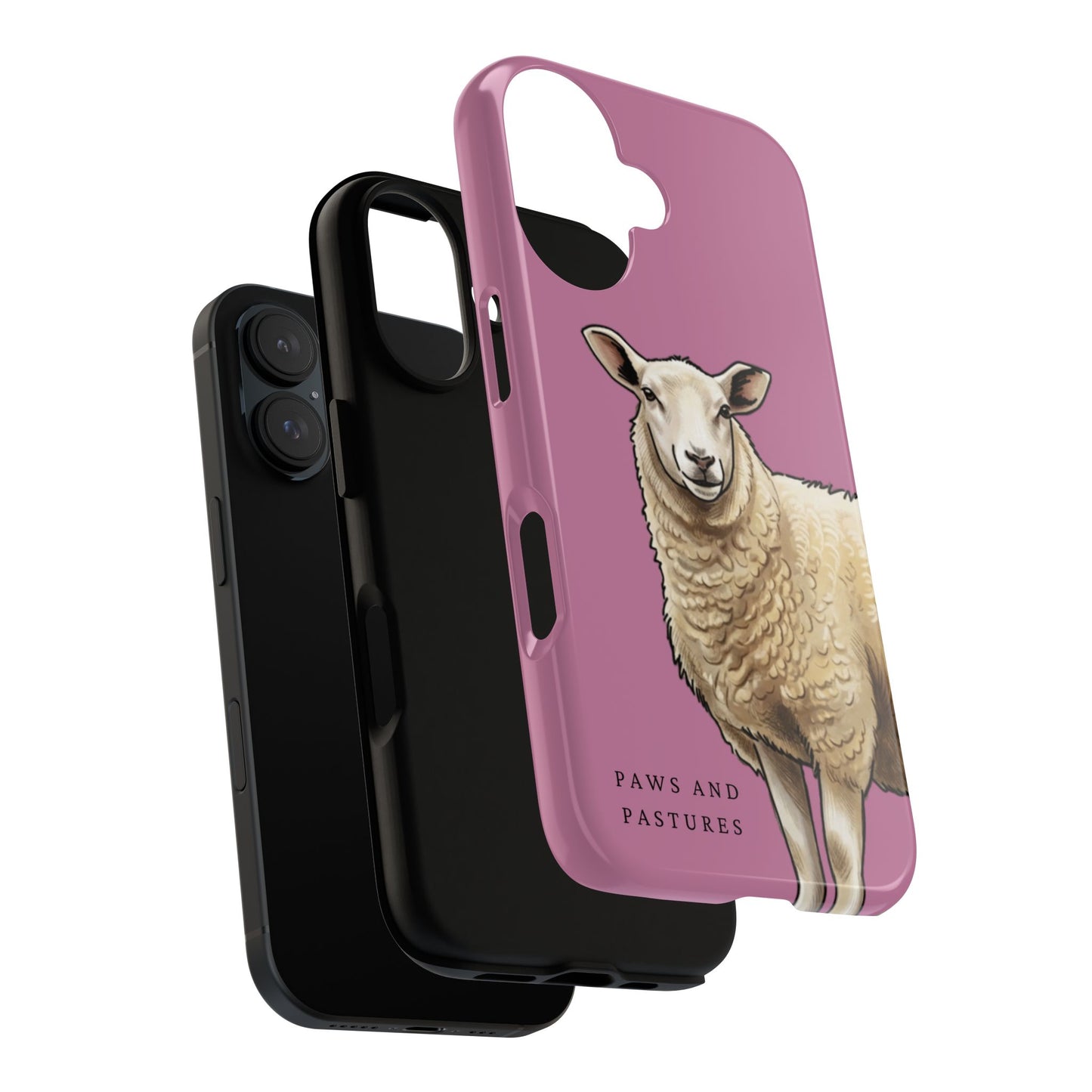 Pink Sheep Illustration Tough Phone Case