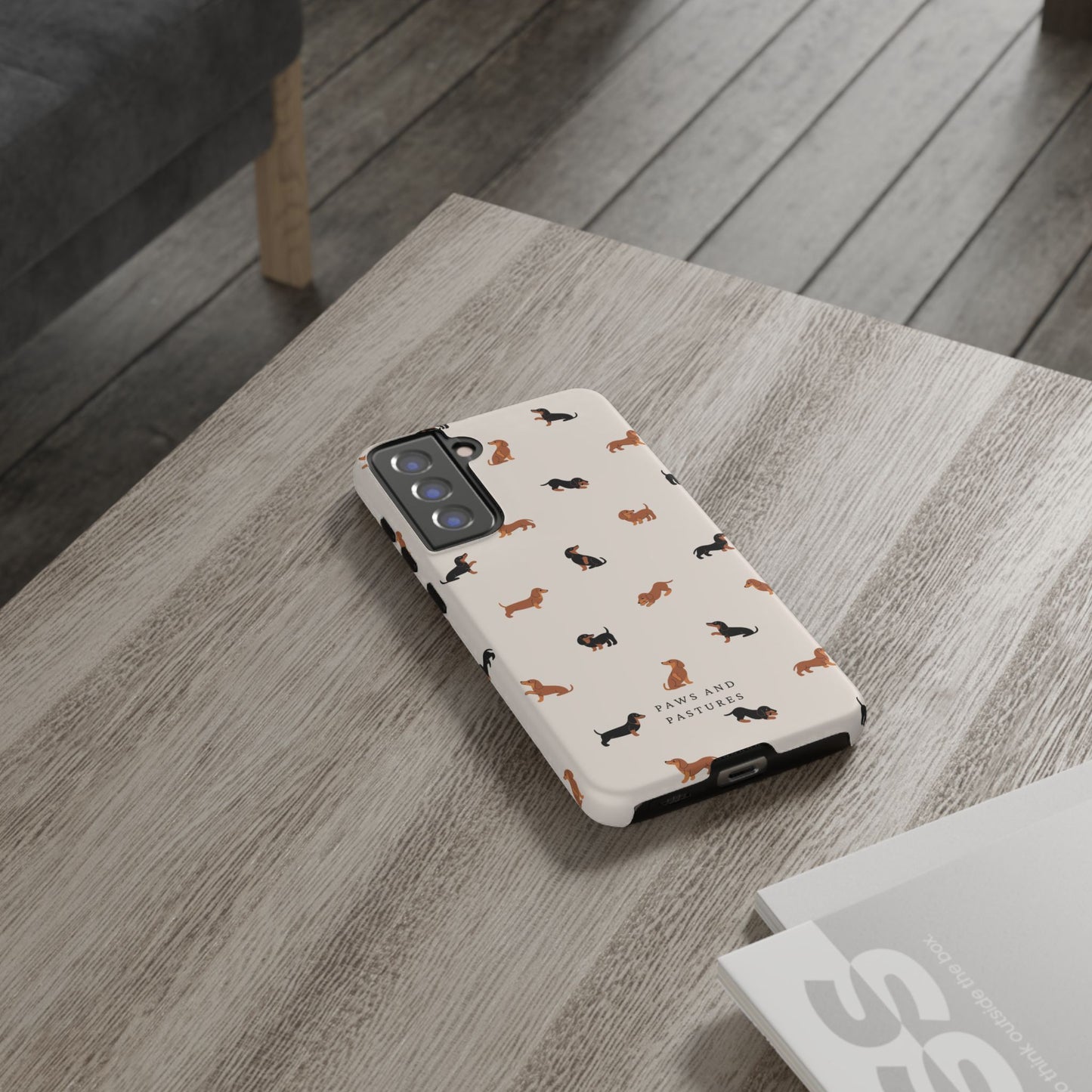 Dachshund Pattern Phone Case — Cute Wiener Dog Protective Cover
