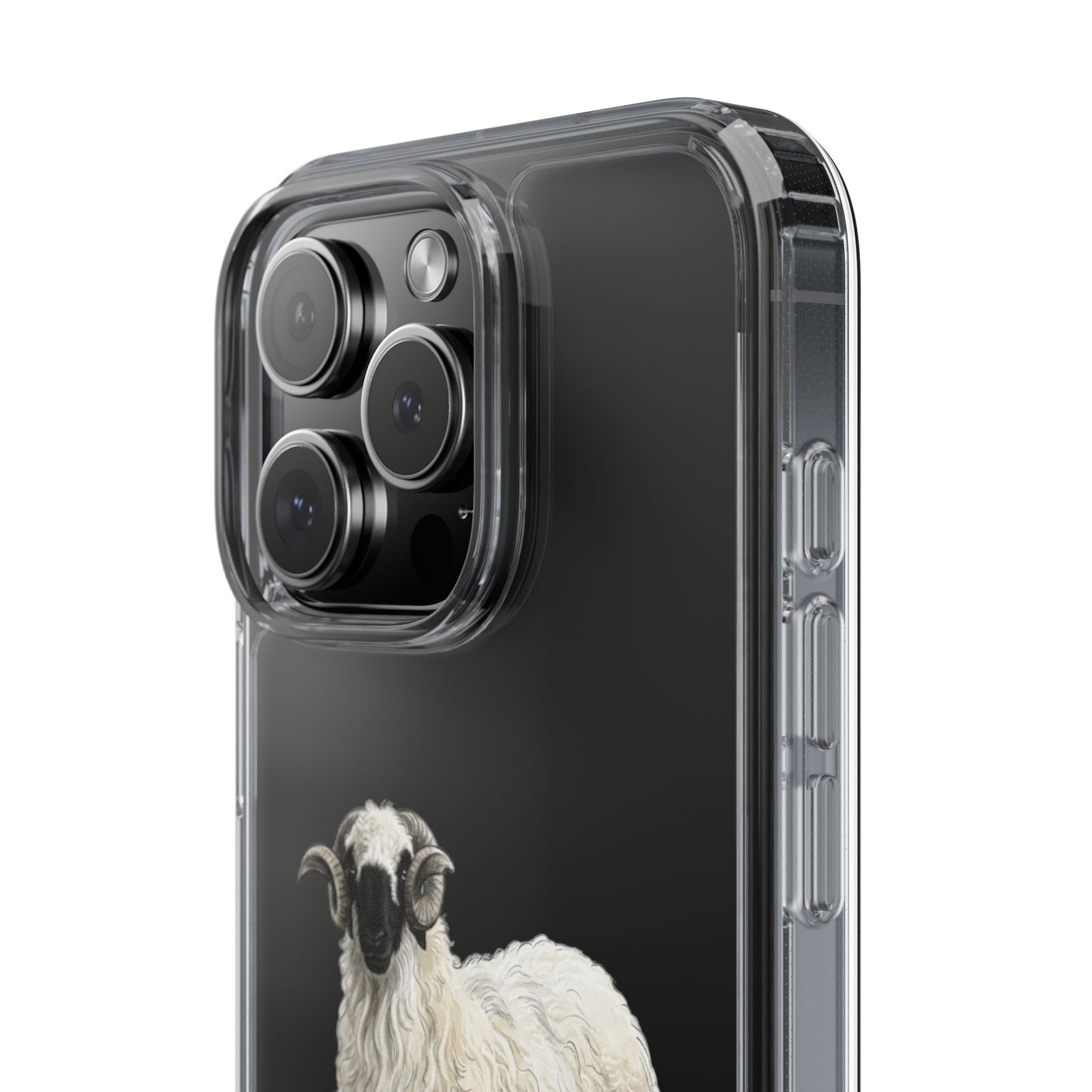 Valais Blacknose Clear Phone Case – Sheep Design (Paws & Pastures)