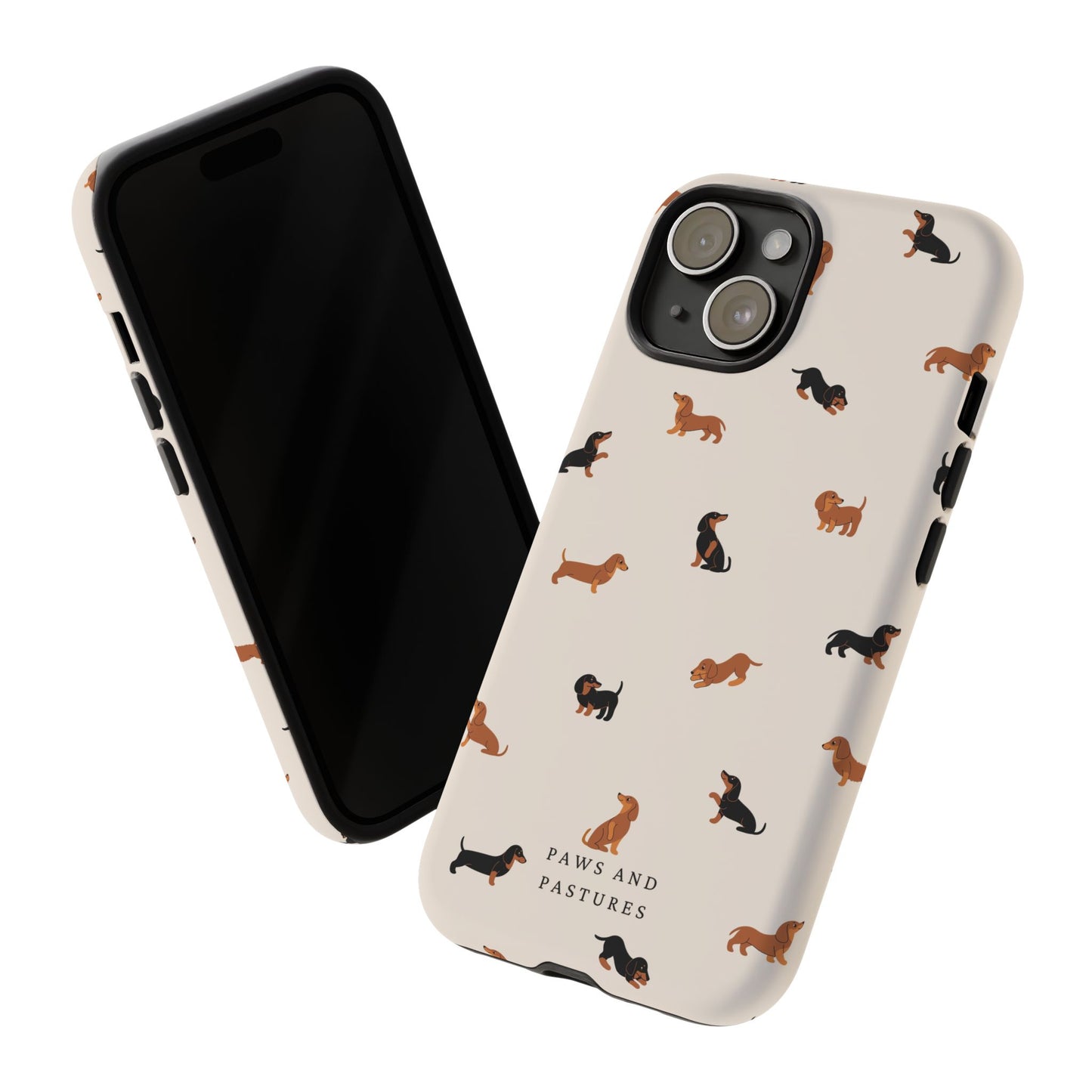 Dachshund Pattern Phone Case — Cute Wiener Dog Protective Cover