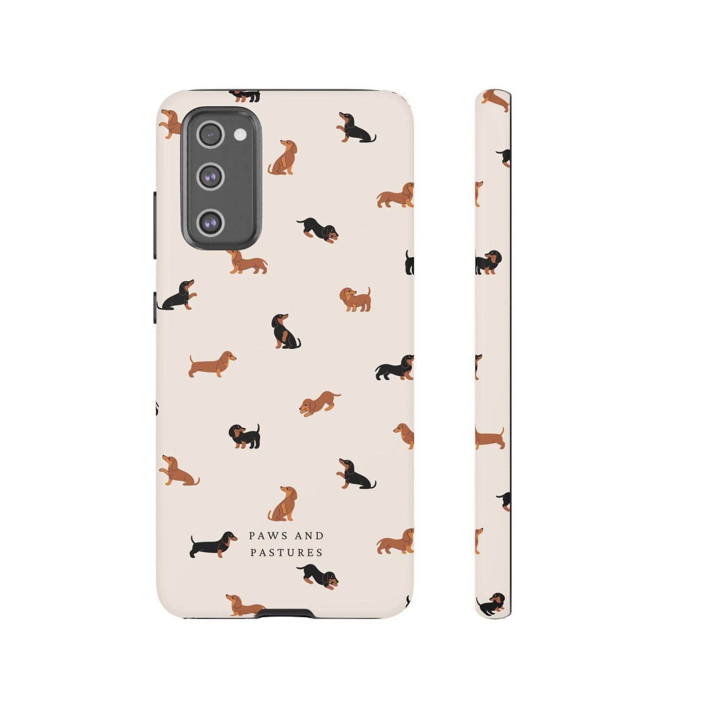 Dachshund Pattern Phone Case — Cute Wiener Dog Protective Cover