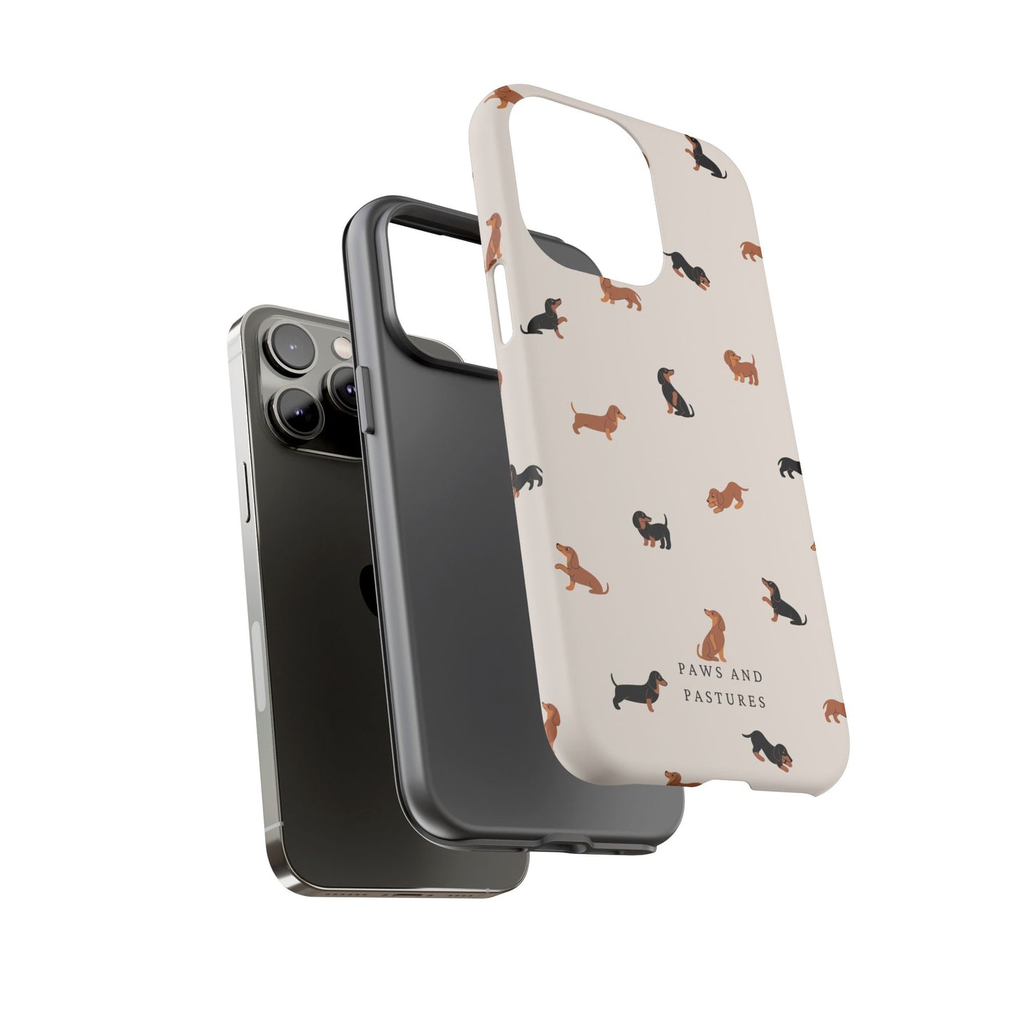 Dachshund Pattern Phone Case — Cute Wiener Dog Protective Cover