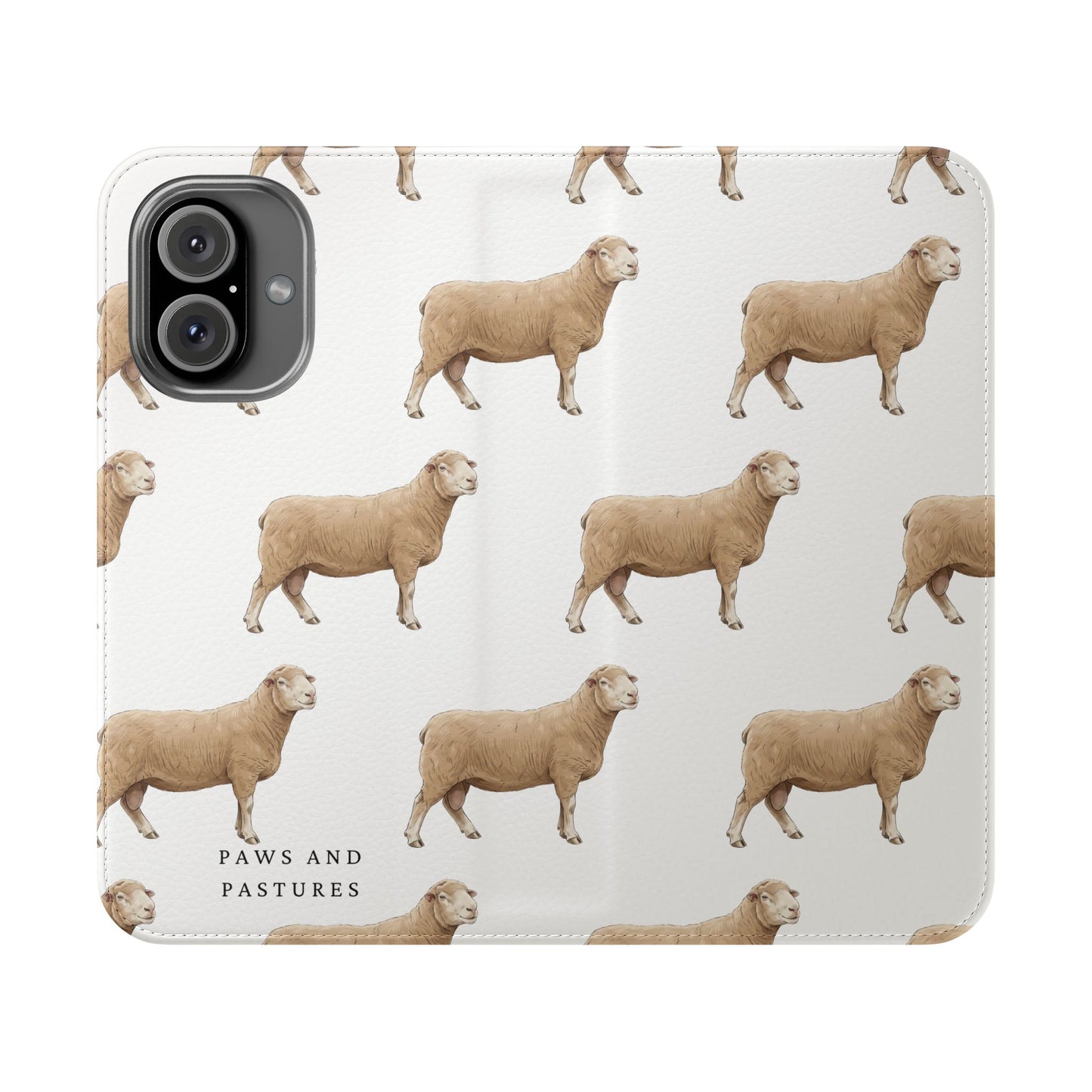 Sheep Pattern iPhone Flip Case