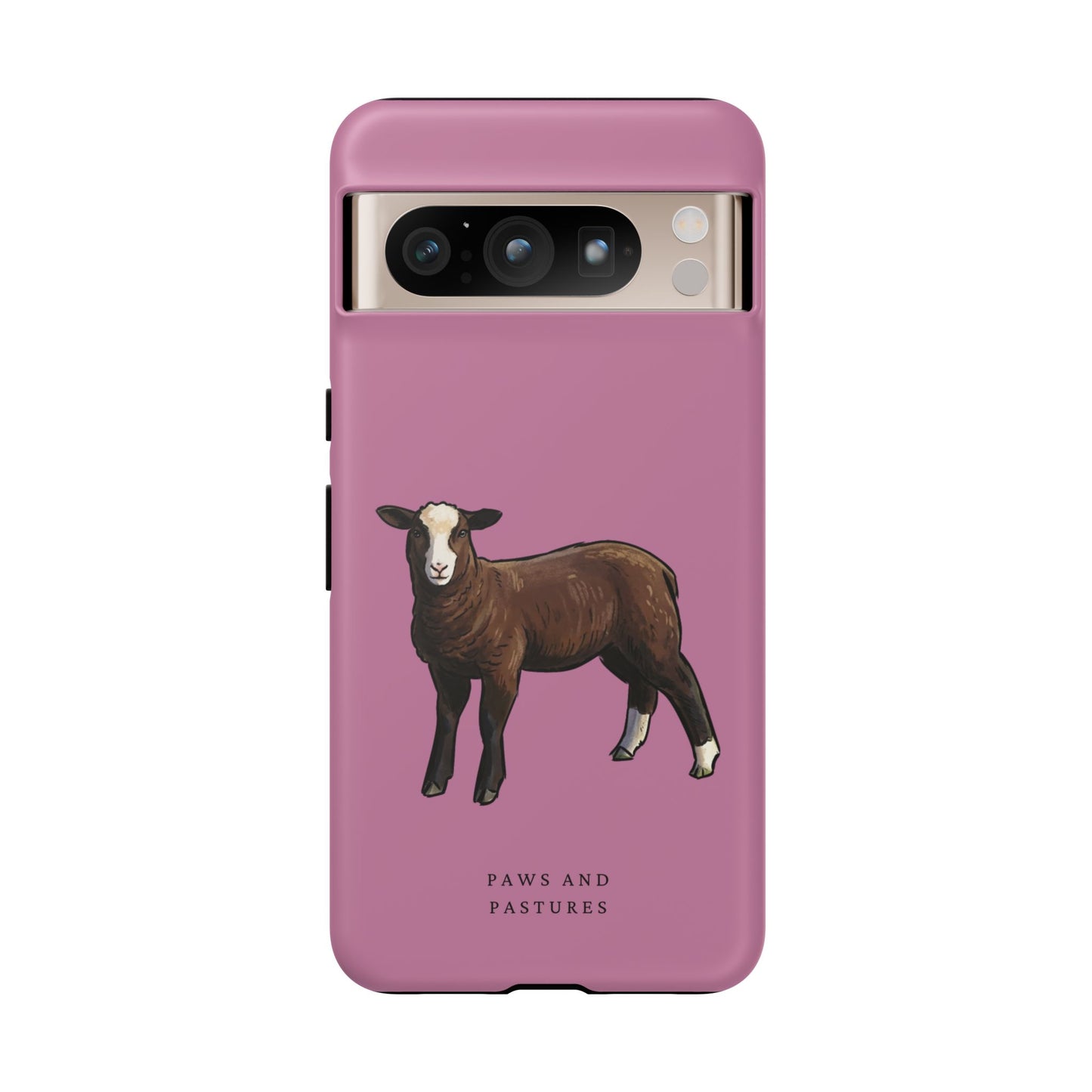 Zwartble Phone Case — Brown Sheep Illustration "Paws and Pastures"