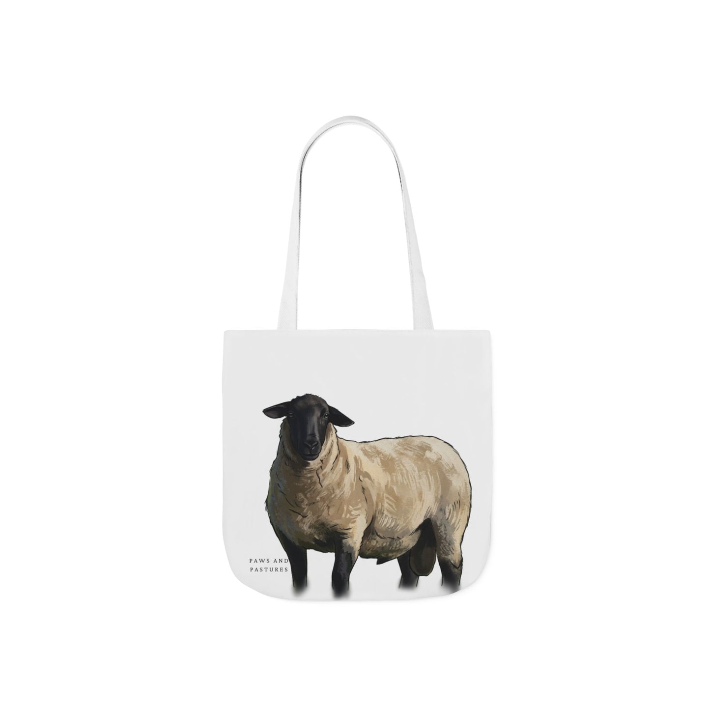 Suffolk Sheep Illustration Canvas Tote Bag – Country Farm Animal Market Tote