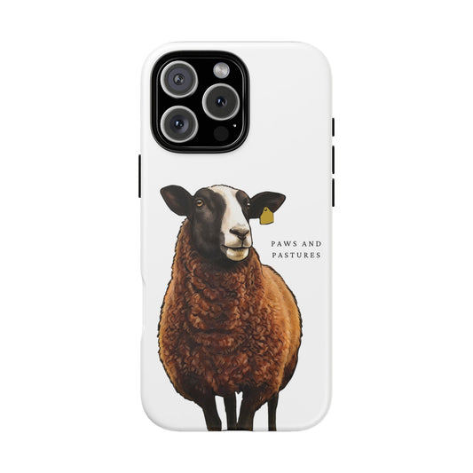 Zwartble Sheep White Phone Case – Paws and Pastures Rustic Farm Animal iPhone Cover