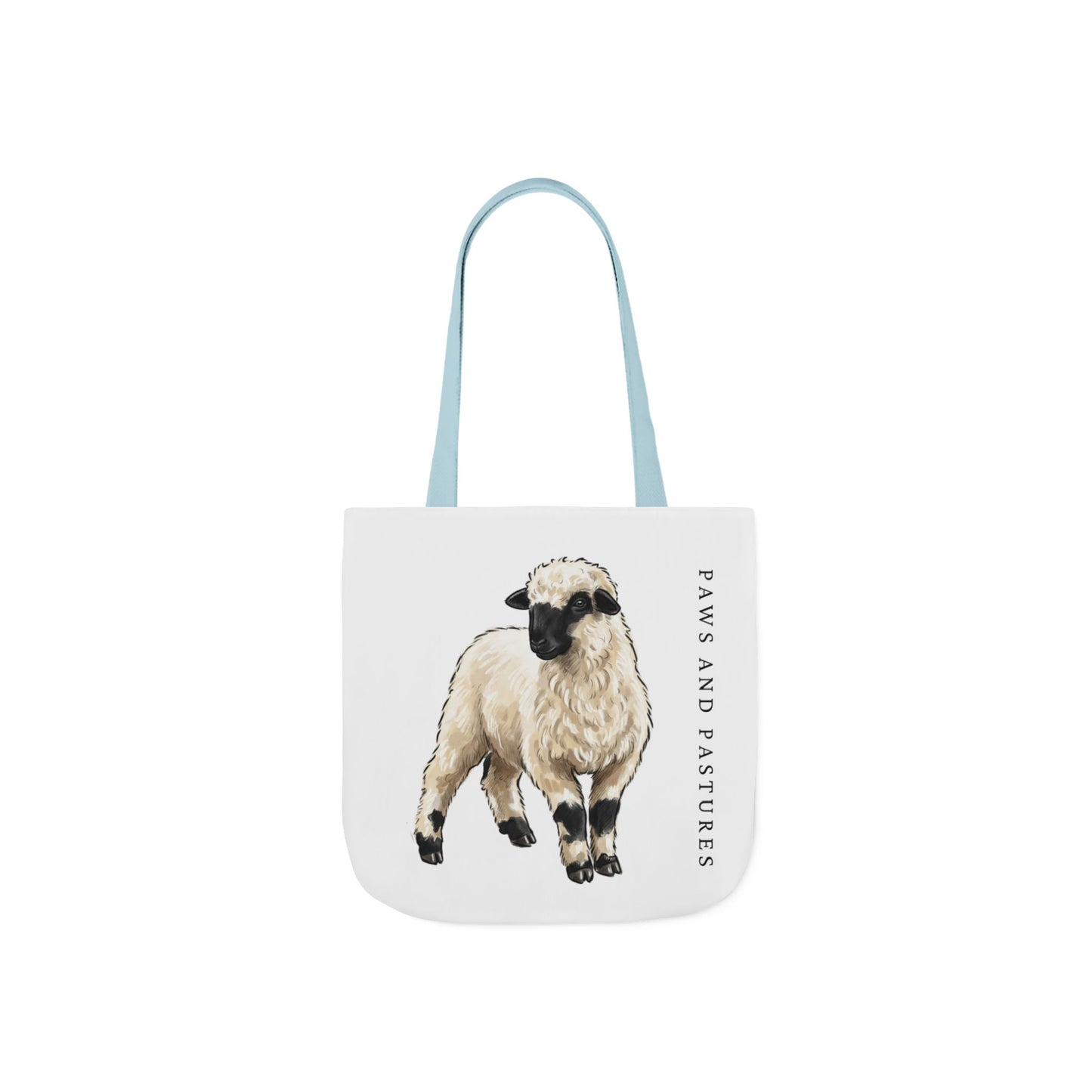 Valais Blacknose Sheep Illustration Canvas Tote Bag