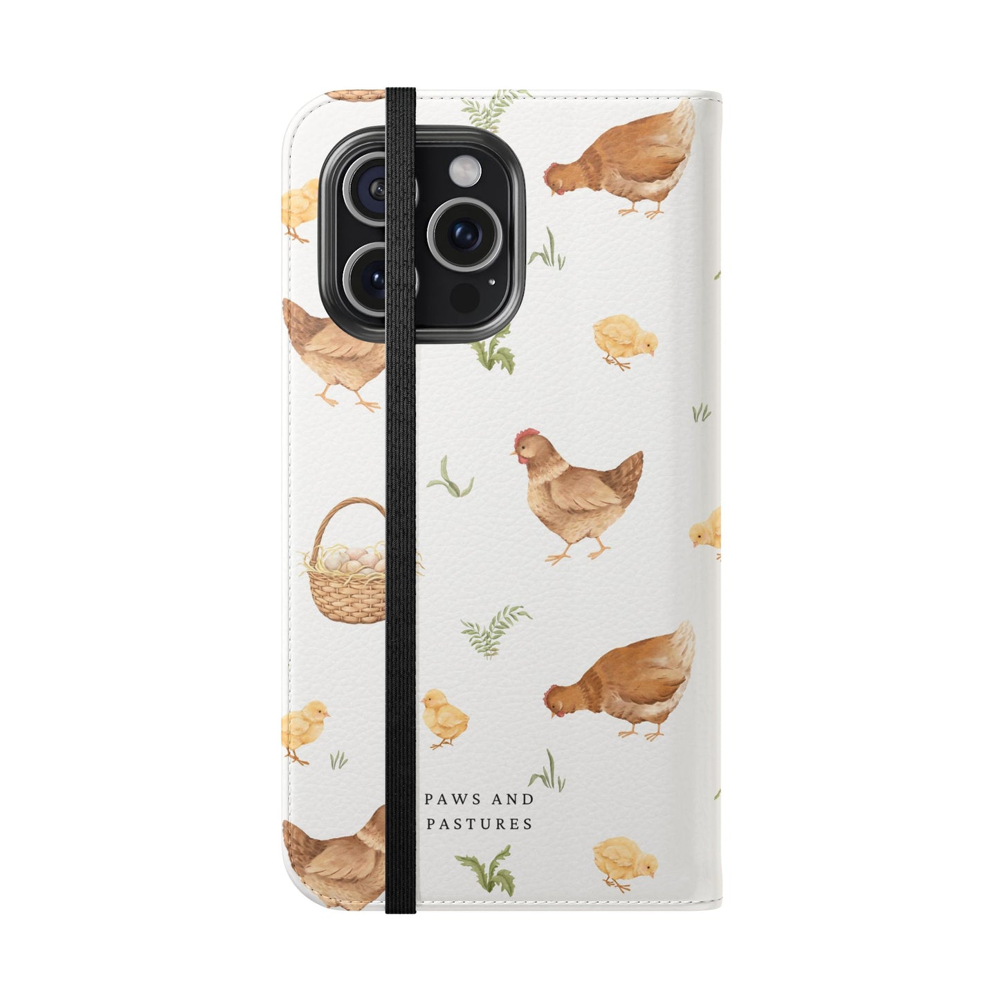Flip Case – Watercolor Chickens & Baskets Phone Wallet Case