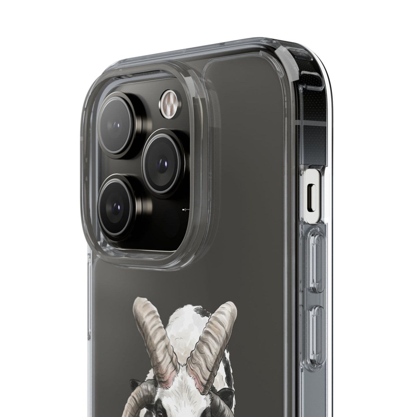 Jacob Sheep Clear Phone Case — Cute Goat Illustration Clear Case for Sheep Lovers