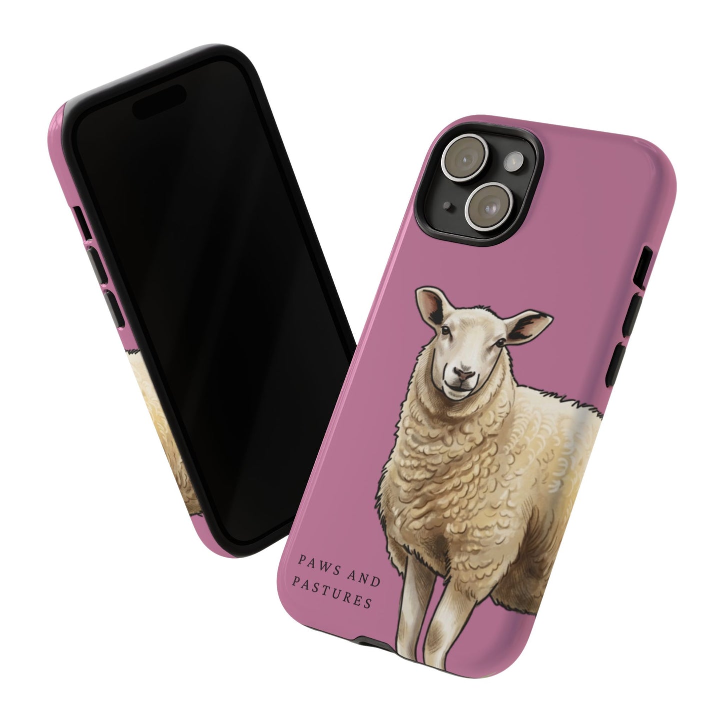 Pink Sheep Illustration Tough Phone Case