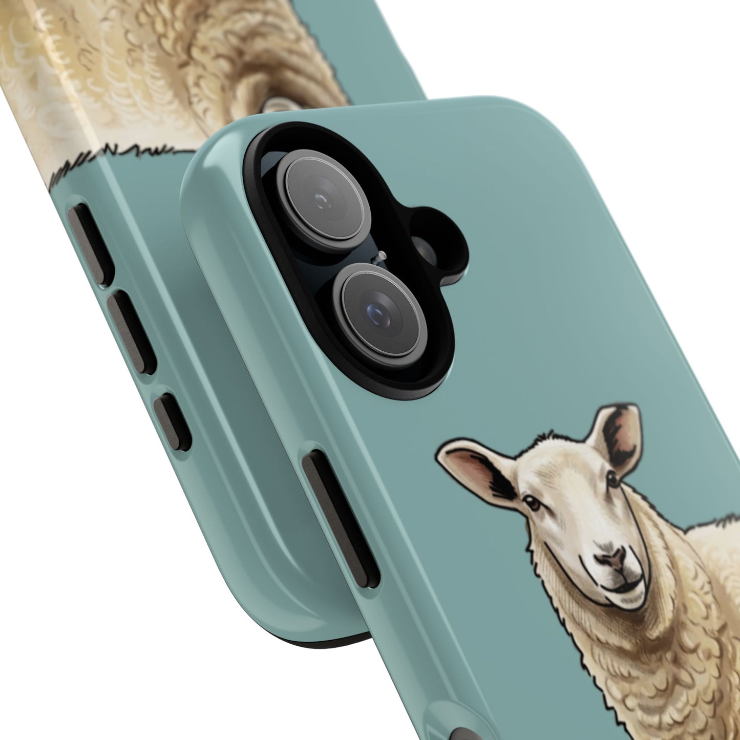 Teal Sheep Illustration Tough Phone Case