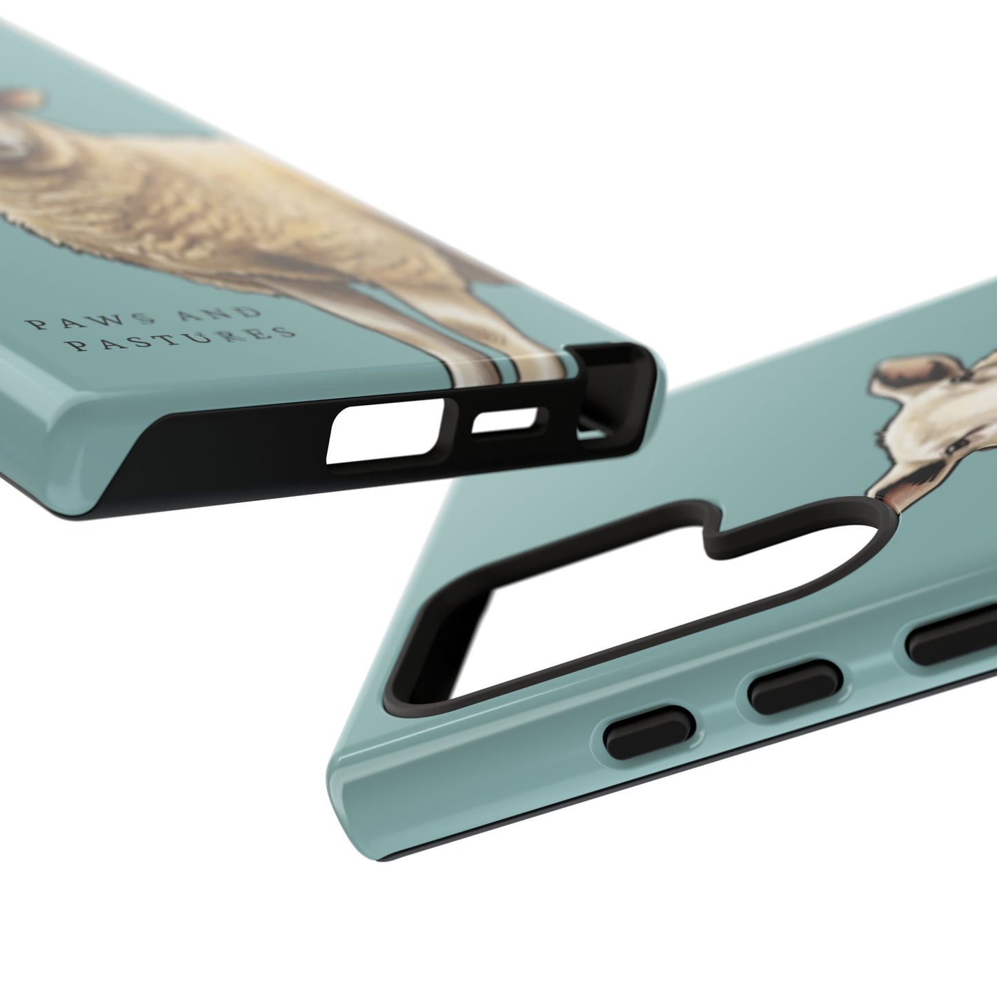 Teal Sheep Illustration Tough Phone Case