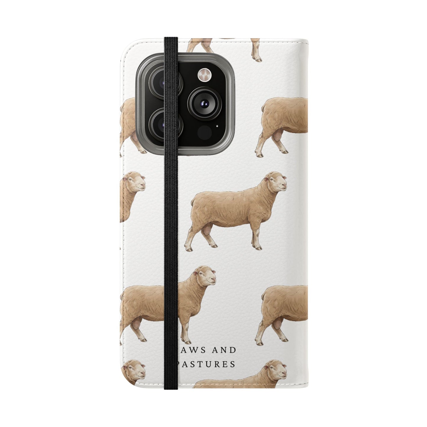 Sheep Pattern iPhone Flip Case