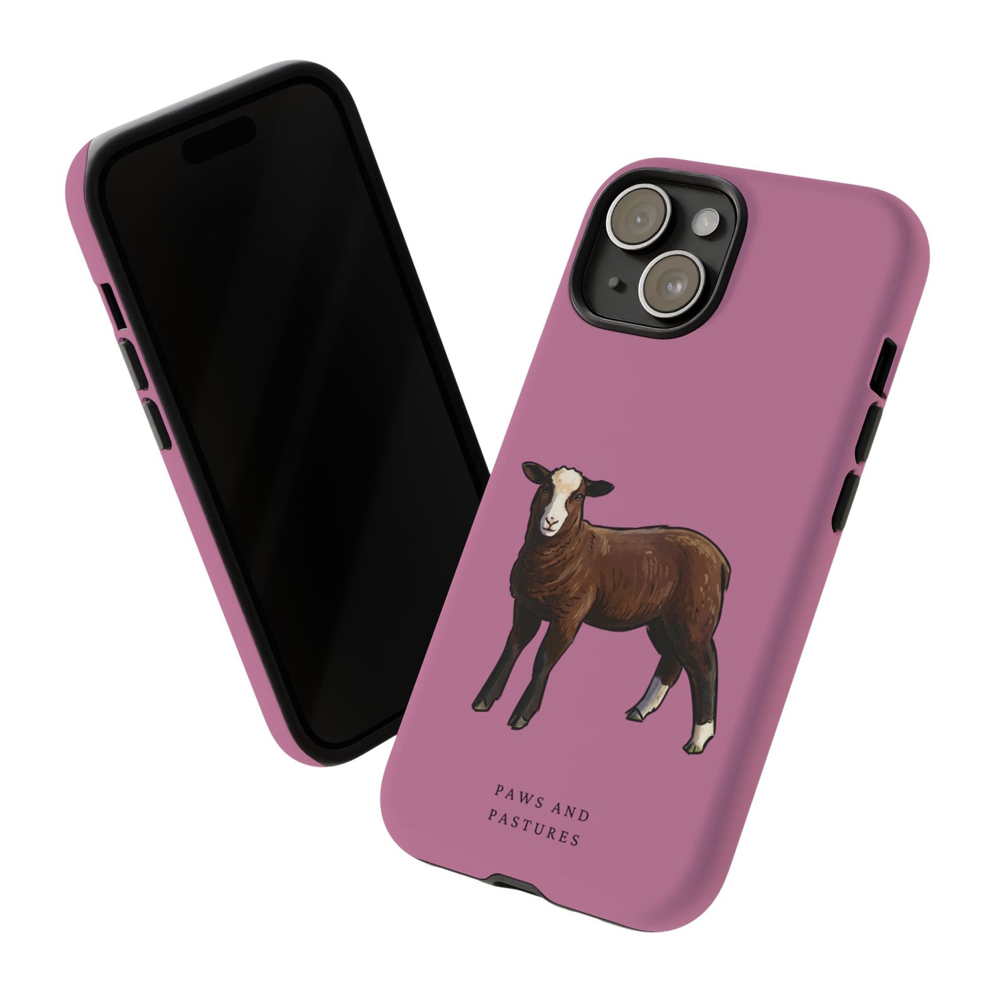 Zwartble Phone Case — Brown Sheep Illustration "Paws and Pastures"