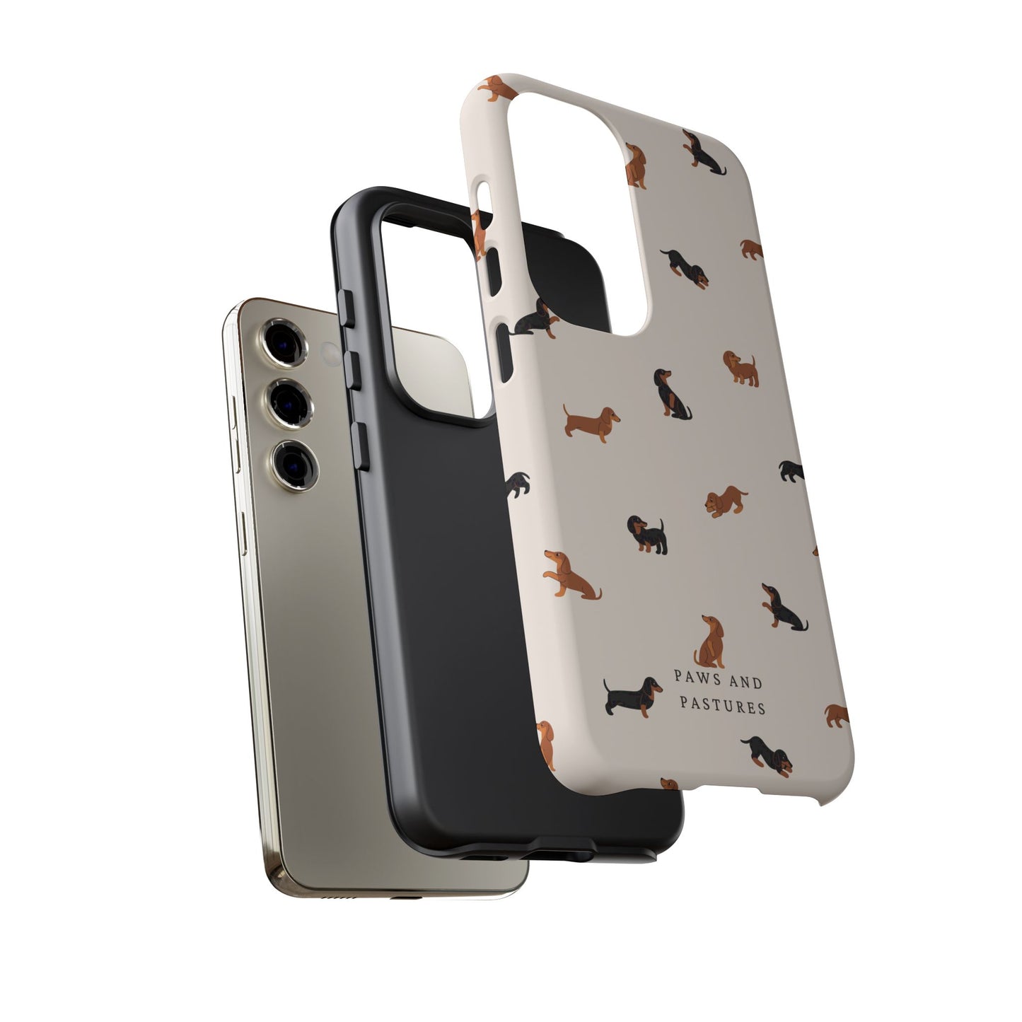 Dachshund Pattern Phone Case — Cute Wiener Dog Protective Cover