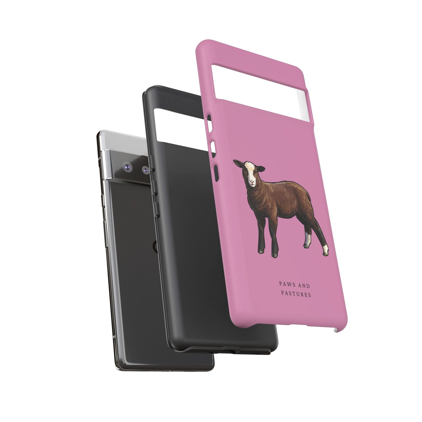 Zwartble Phone Case — Brown Sheep Illustration "Paws and Pastures"