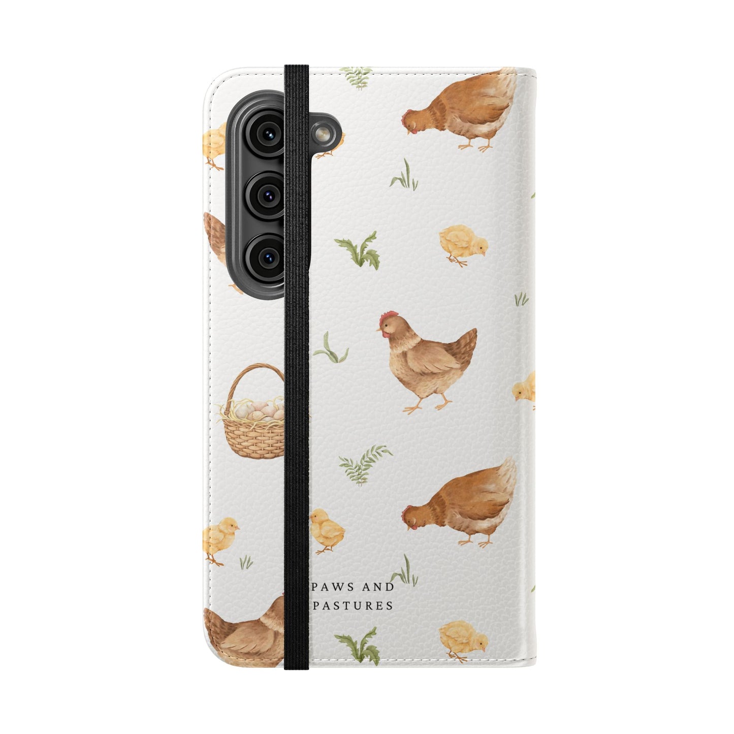 Flip Case – Watercolor Chickens & Baskets Phone Wallet Case