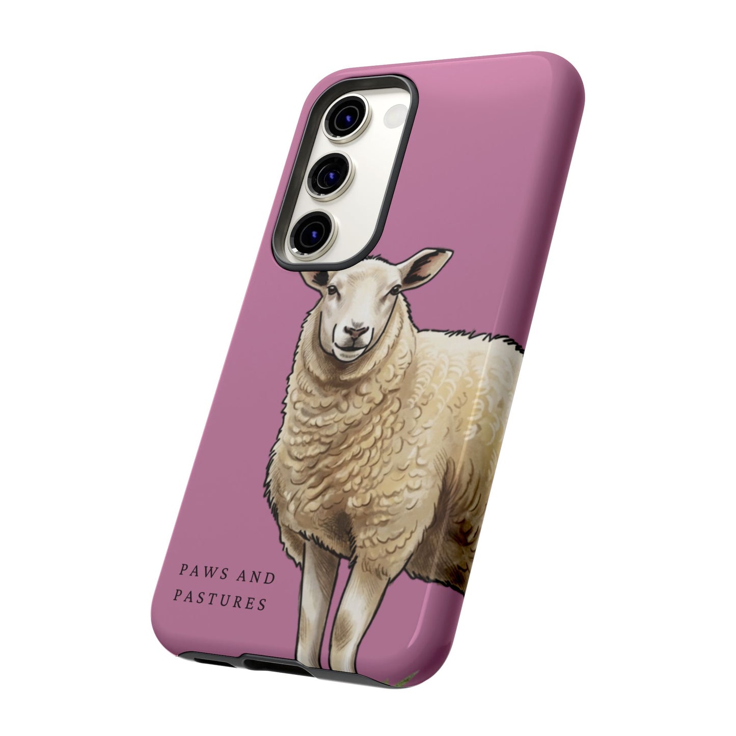 Pink Sheep Illustration Tough Phone Case