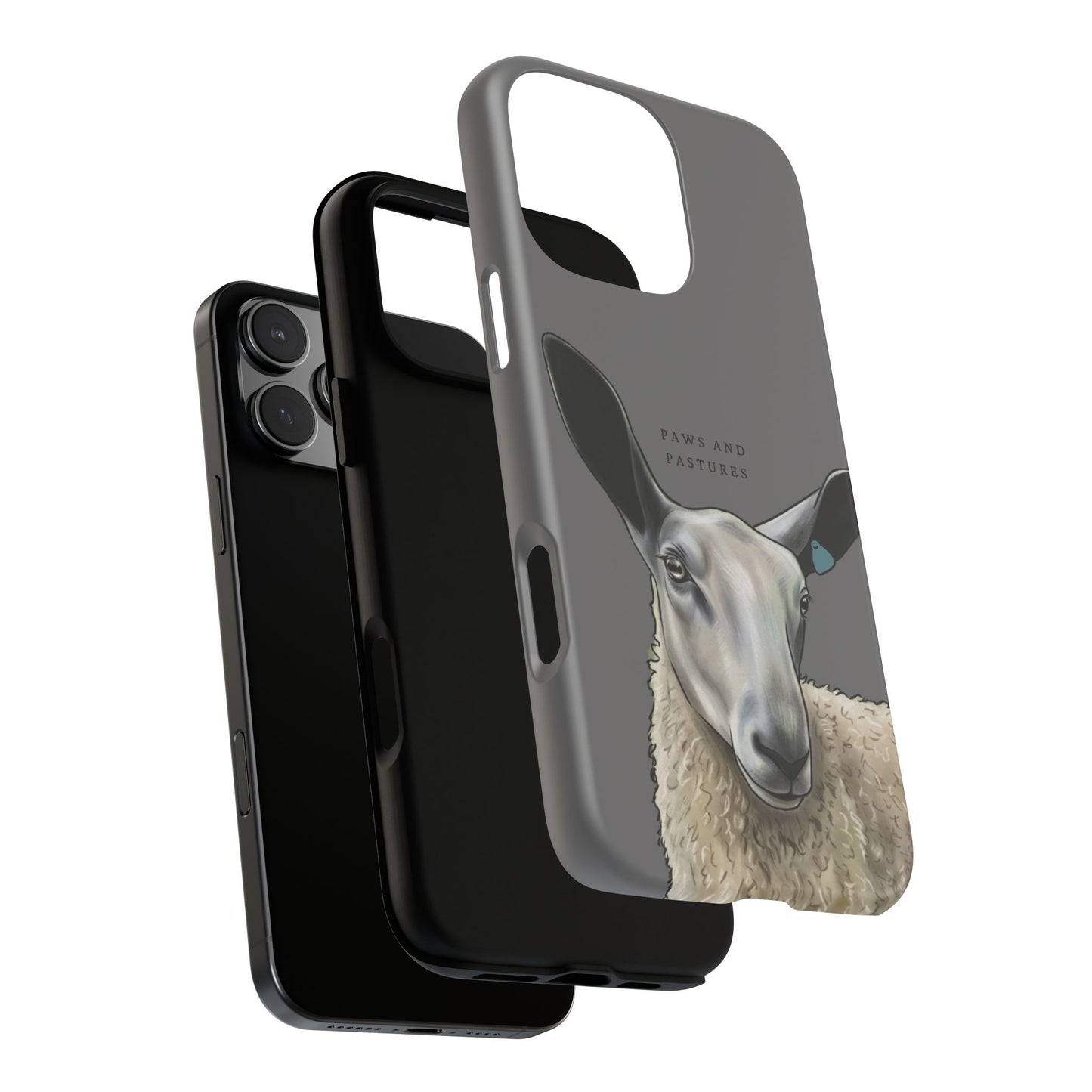 Blue Faced Leicester Sheep Portrait Phone Case – Paws and Pastures Protective Hard Case