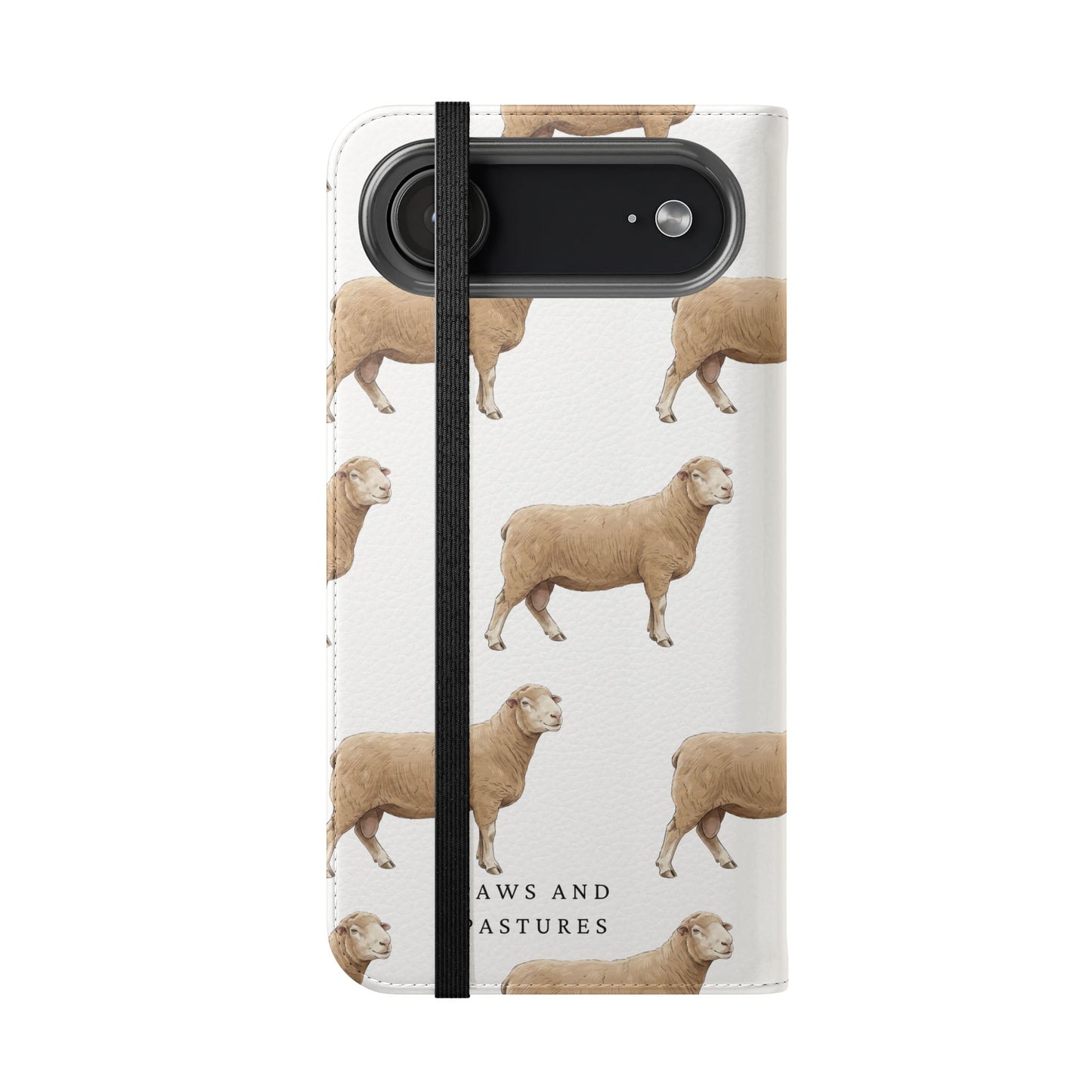 Sheep Pattern iPhone Flip Case