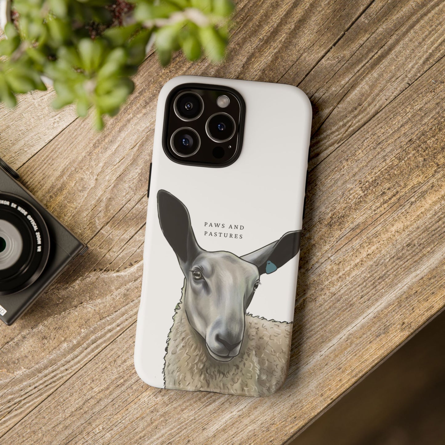 Blue Faced Leicester Sheep Portrait Phone Case – Paws and Pastures Protective Hard Case