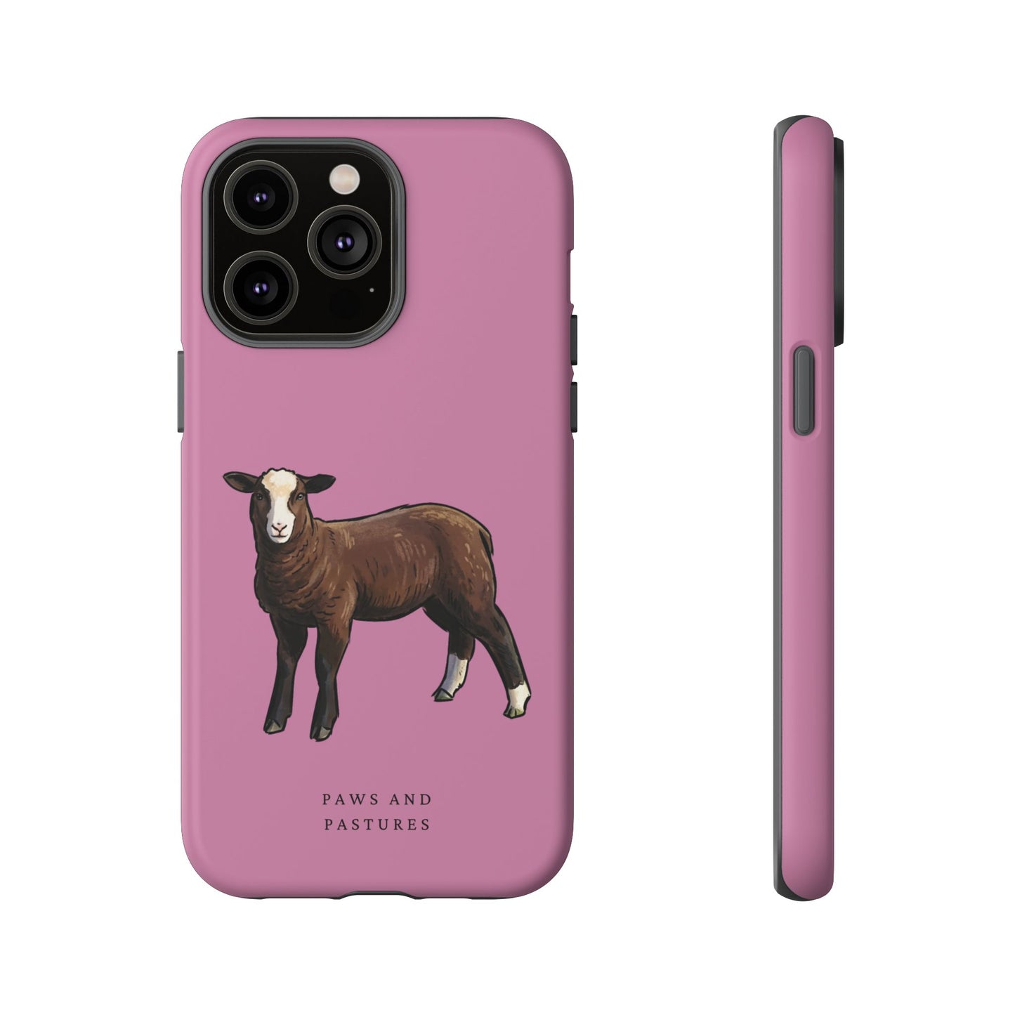 Zwartble Phone Case — Brown Sheep Illustration "Paws and Pastures"