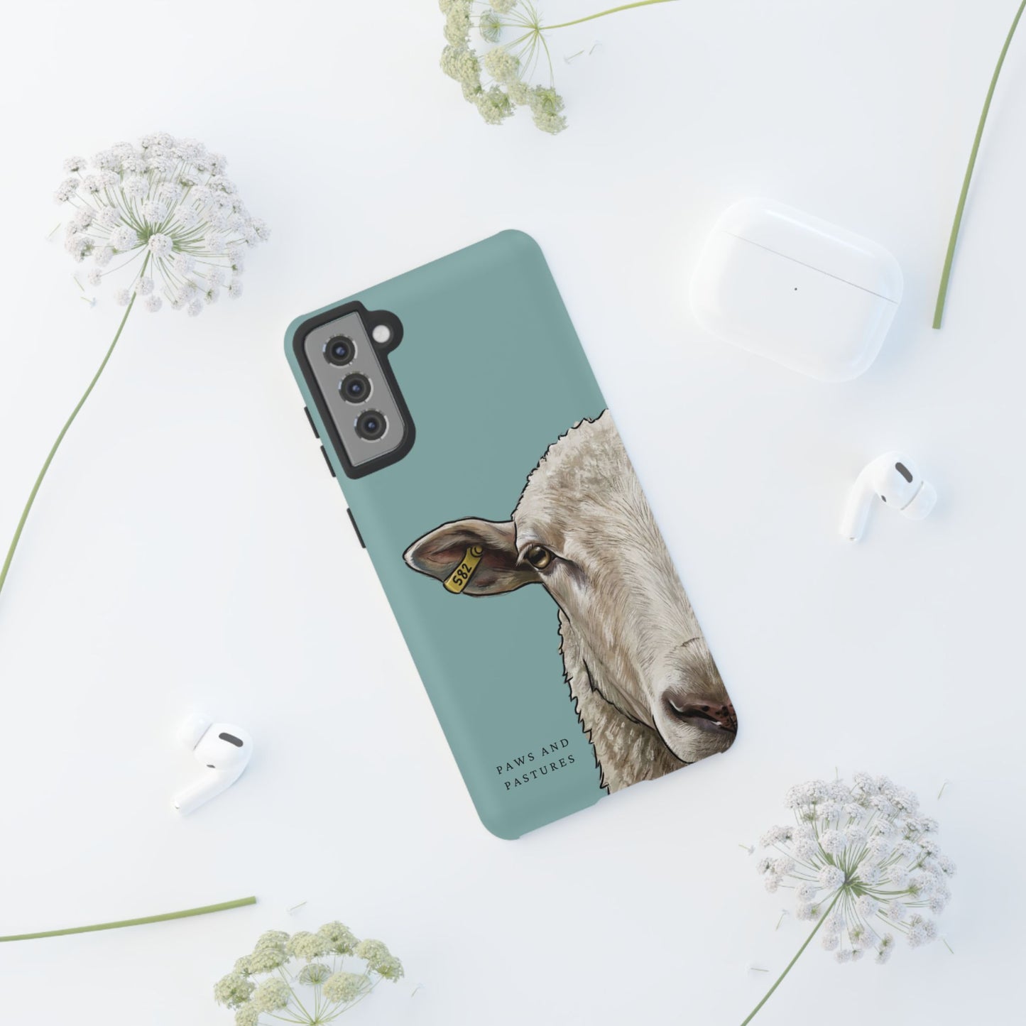 Teal Sheep Phone Case