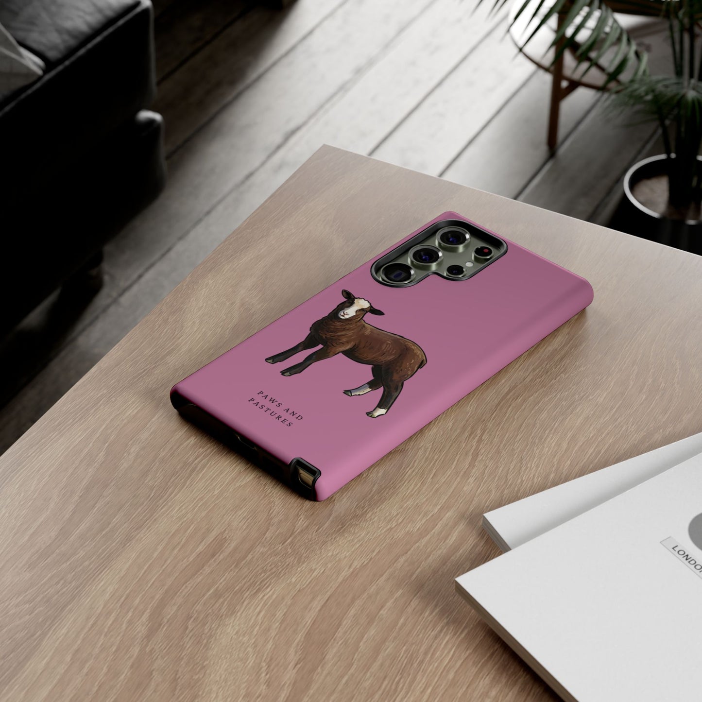 Zwartble Phone Case — Brown Sheep Illustration "Paws and Pastures"