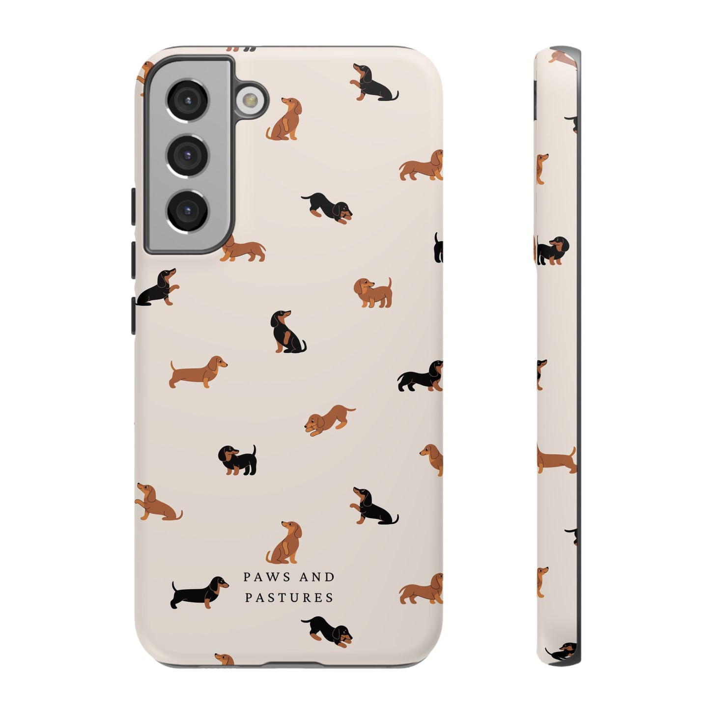 Dachshund Pattern Phone Case — Cute Wiener Dog Protective Cover