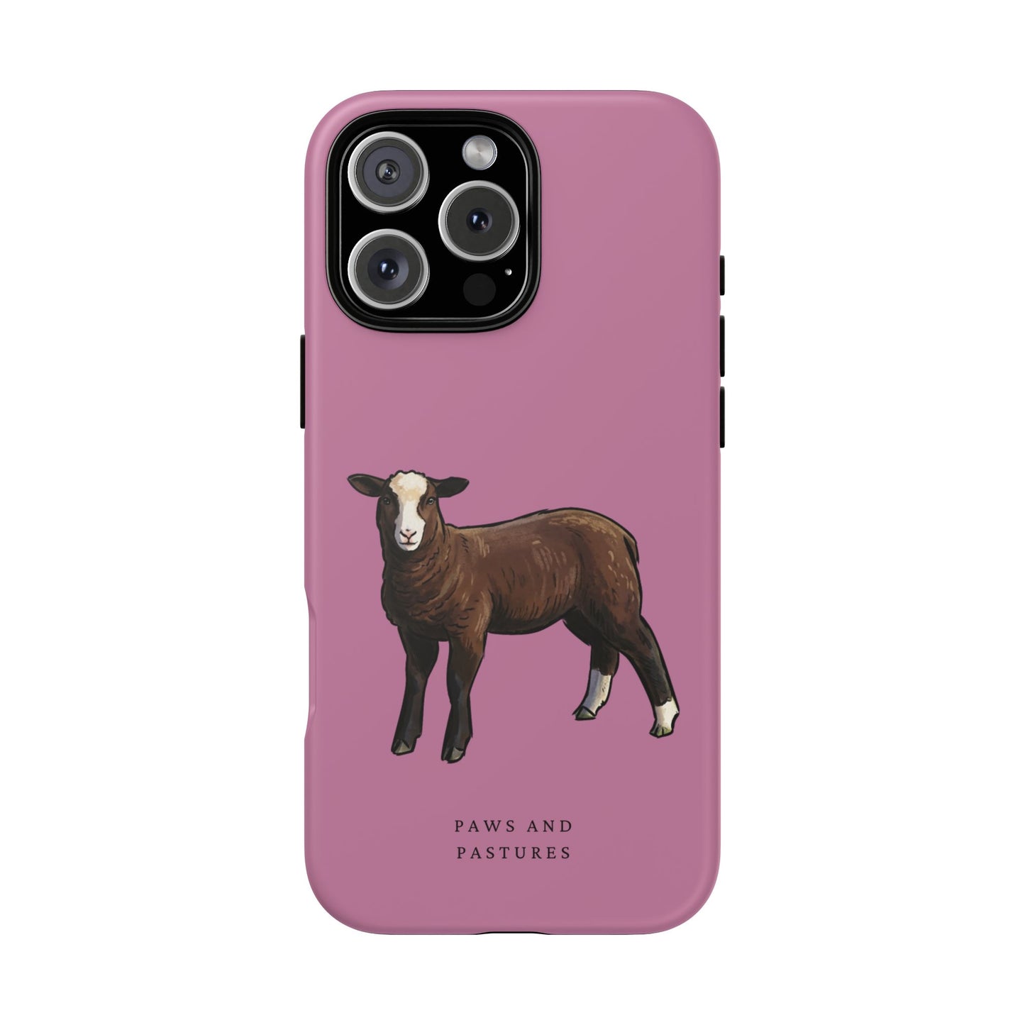 Zwartble Phone Case — Brown Sheep Illustration "Paws and Pastures"