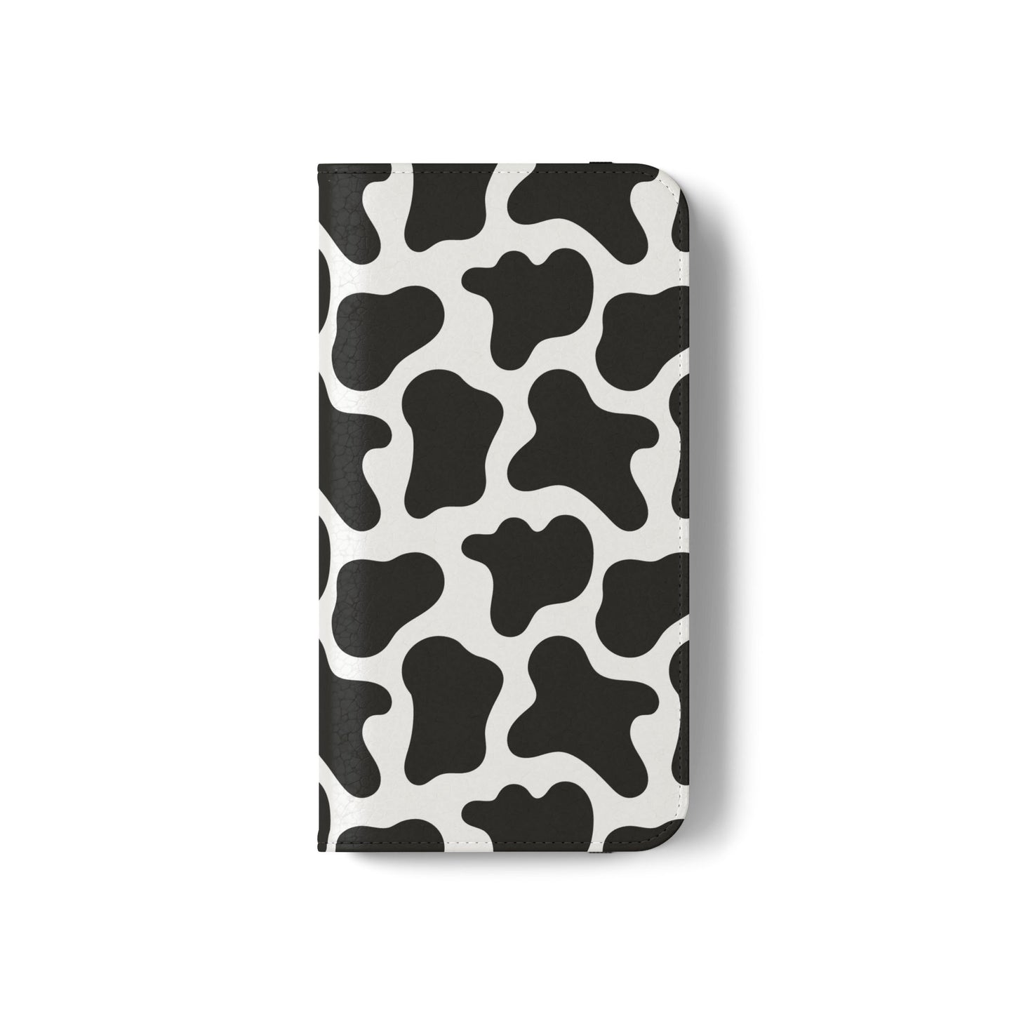 Cow Print Flip Phone Case — Black & White Wallet Flip Case