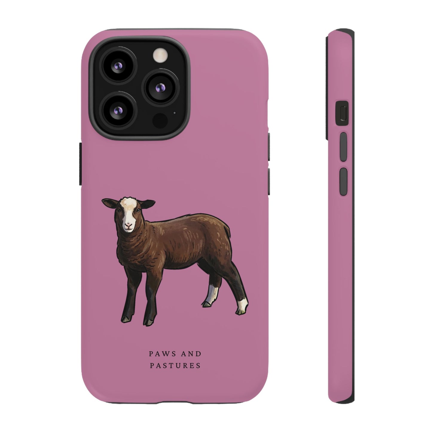 Zwartble Phone Case — Brown Sheep Illustration "Paws and Pastures"