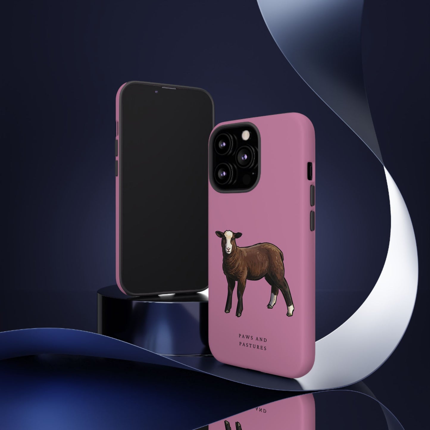 Zwartble Phone Case — Brown Sheep Illustration "Paws and Pastures"