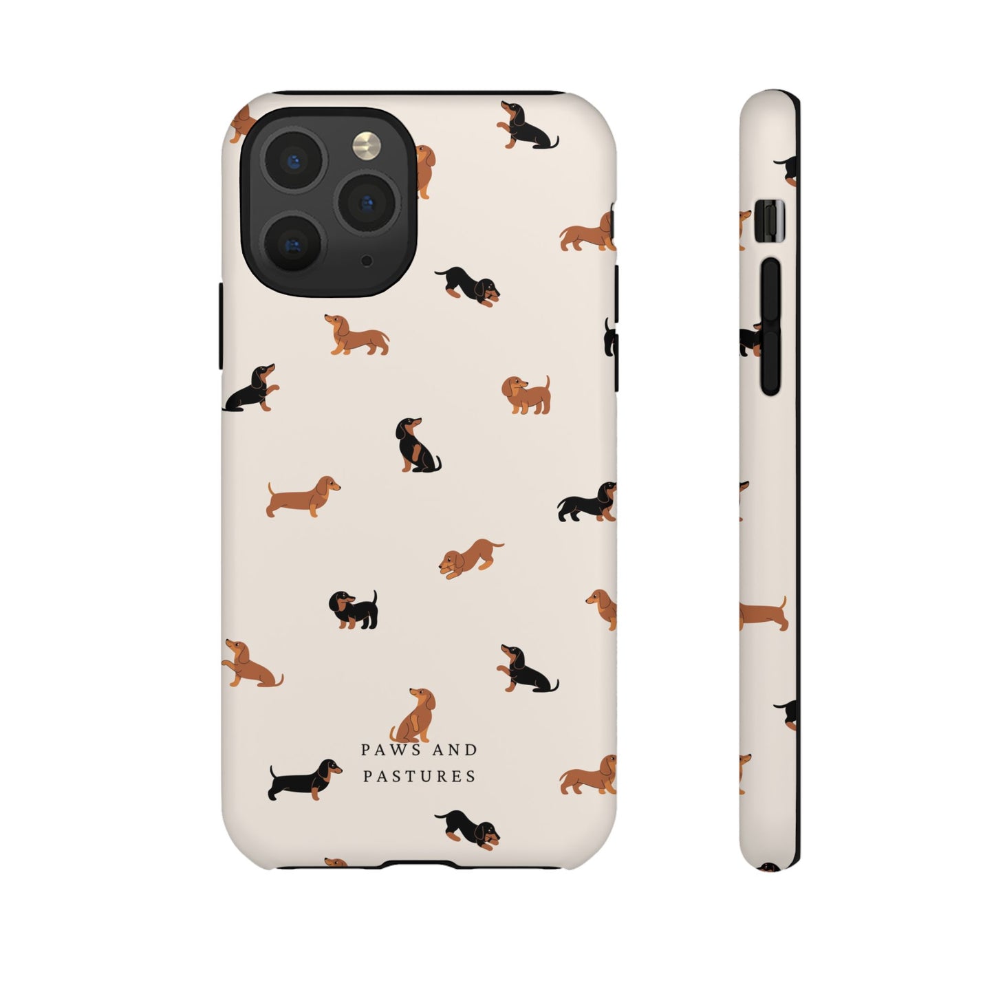 Dachshund Pattern Phone Case — Cute Wiener Dog Protective Cover
