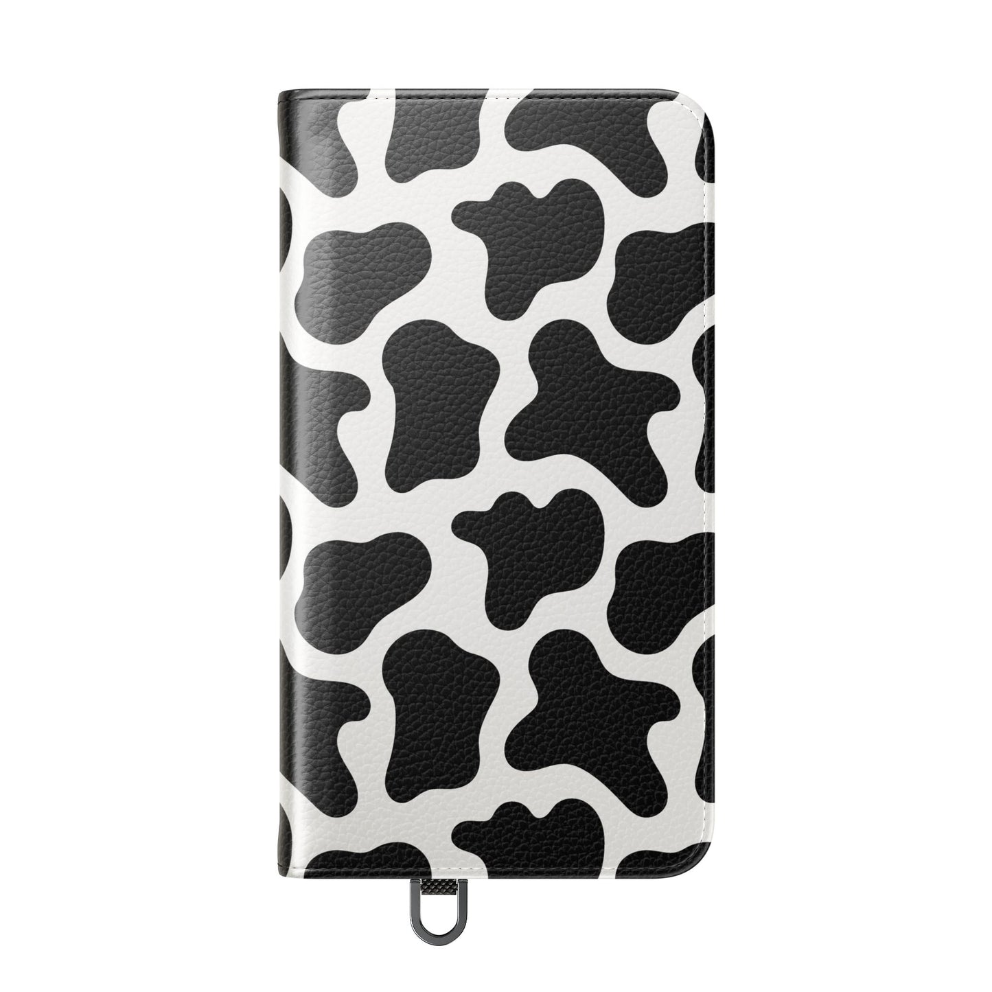 Cow Print Flip Phone Case — Black & White Wallet Flip Case