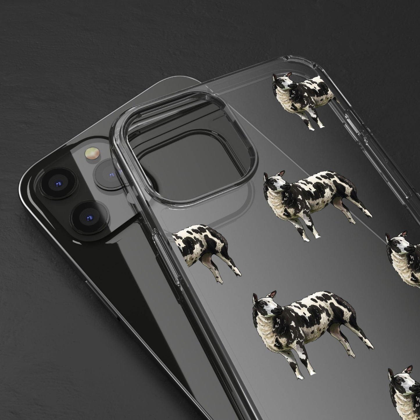 Dutch Spotted Sheep Pattern iPhone Clear Case