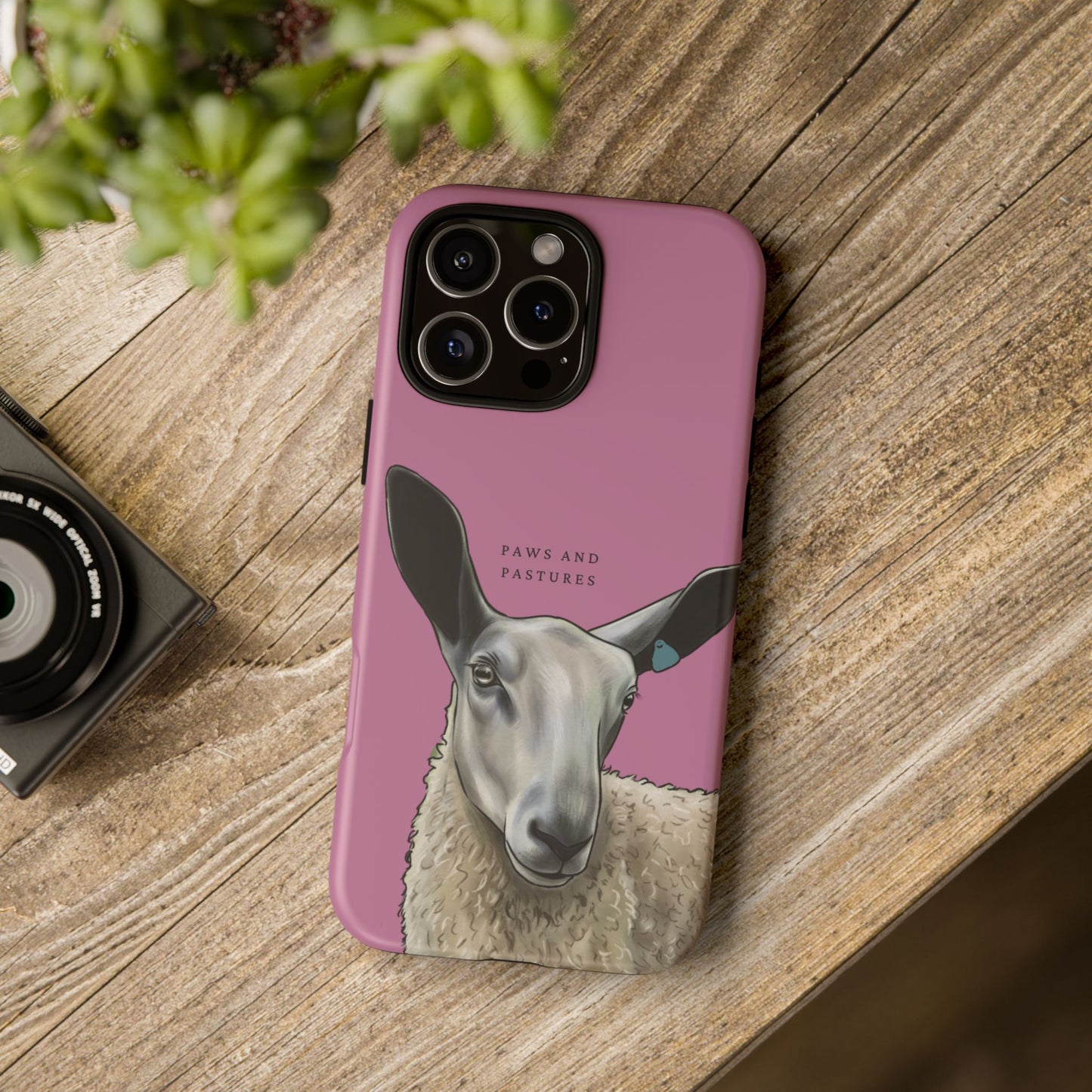 Blue Faced Leicester Sheep Portrait Phone Case – Paws and Pastures Protective Hard Case