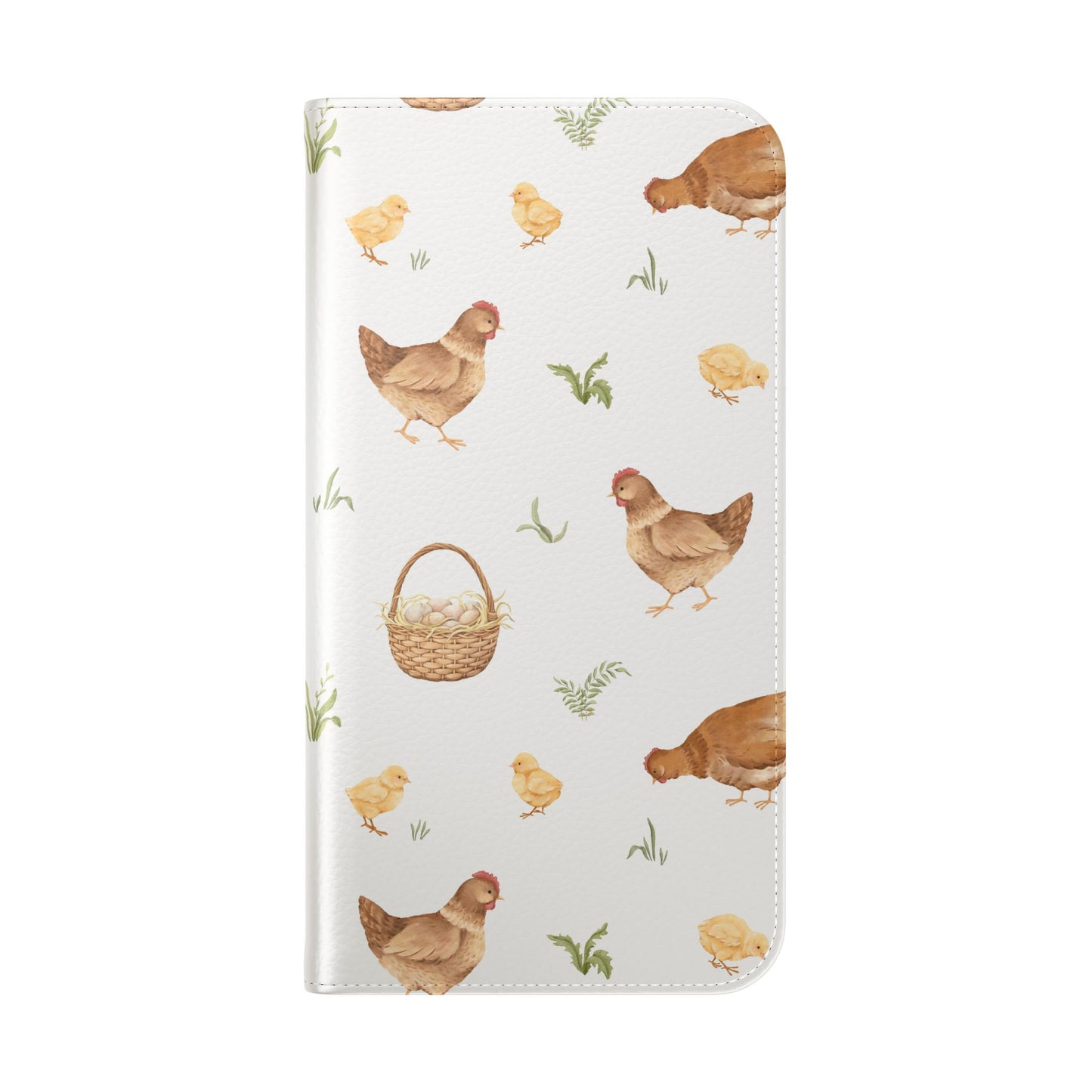 Flip Case – Watercolor Chickens & Baskets Phone Wallet Case