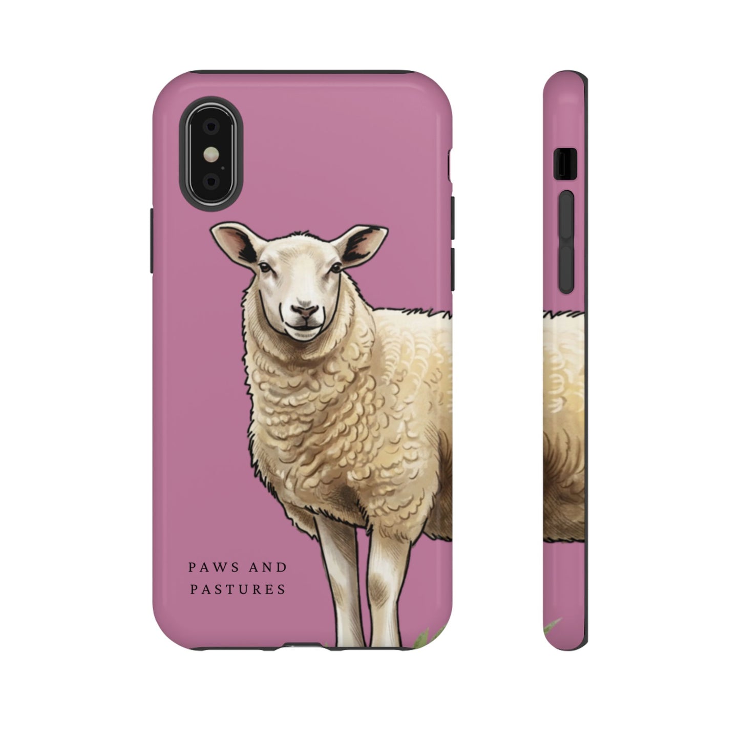 Pink Sheep Illustration Tough Phone Case