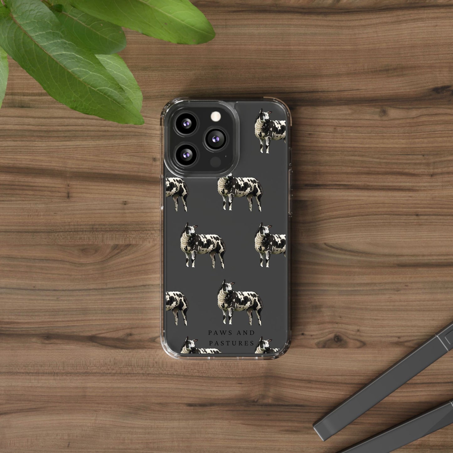 Dutch Spotted Sheep Pattern iPhone Clear Case