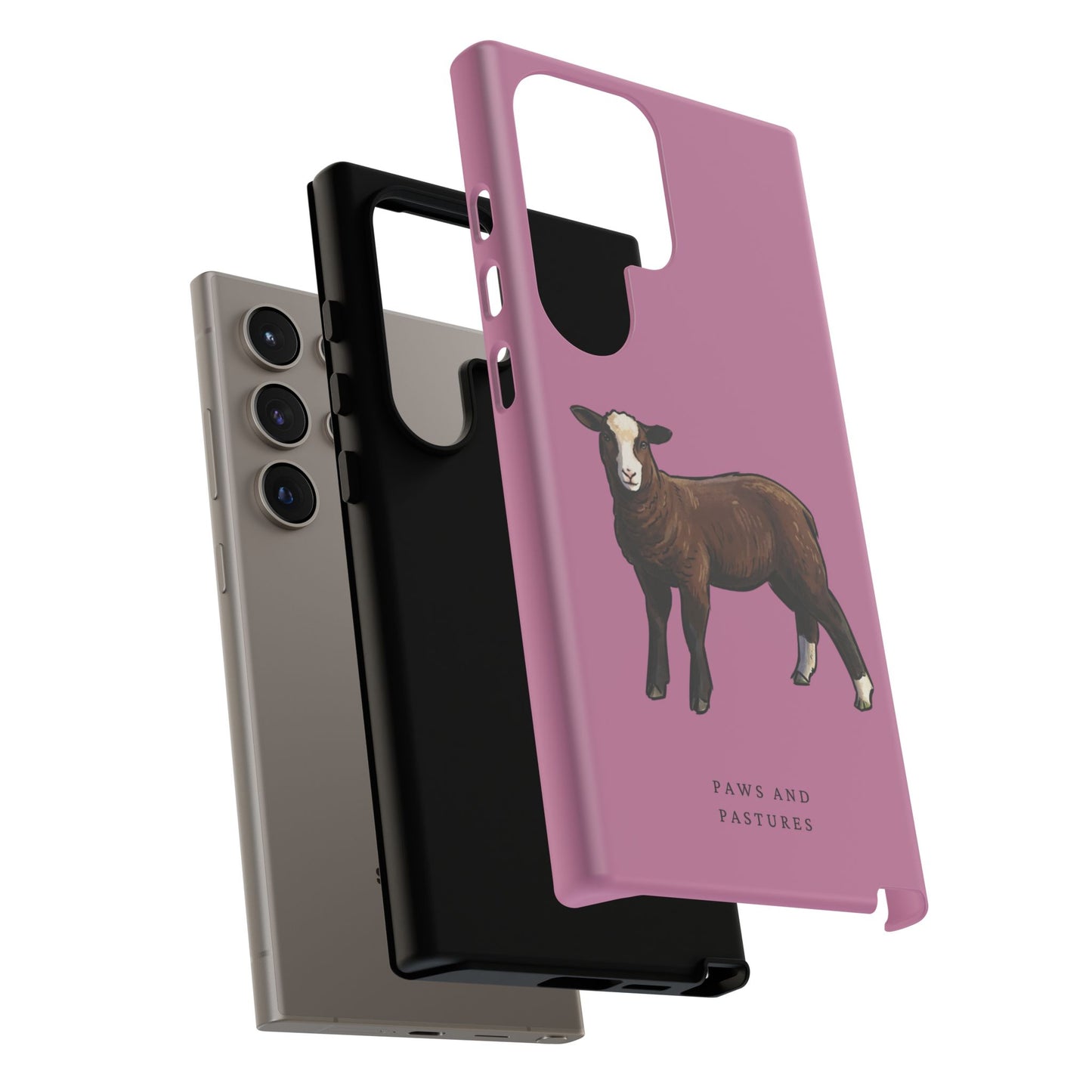 Zwartble Phone Case — Brown Sheep Illustration "Paws and Pastures"