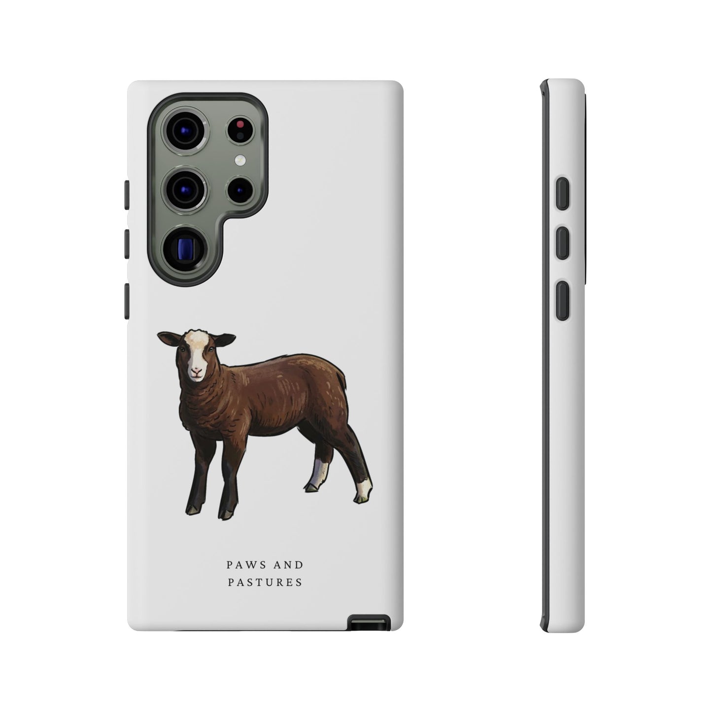 Zwartble Phone Case — Brown Sheep Illustration "Paws and Pastures"