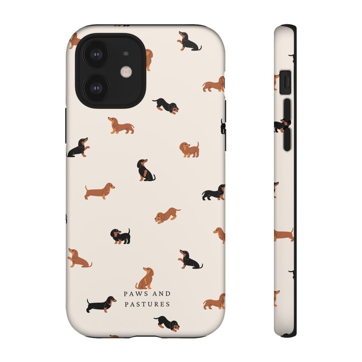 Dachshund Pattern Phone Case — Cute Wiener Dog Protective Cover