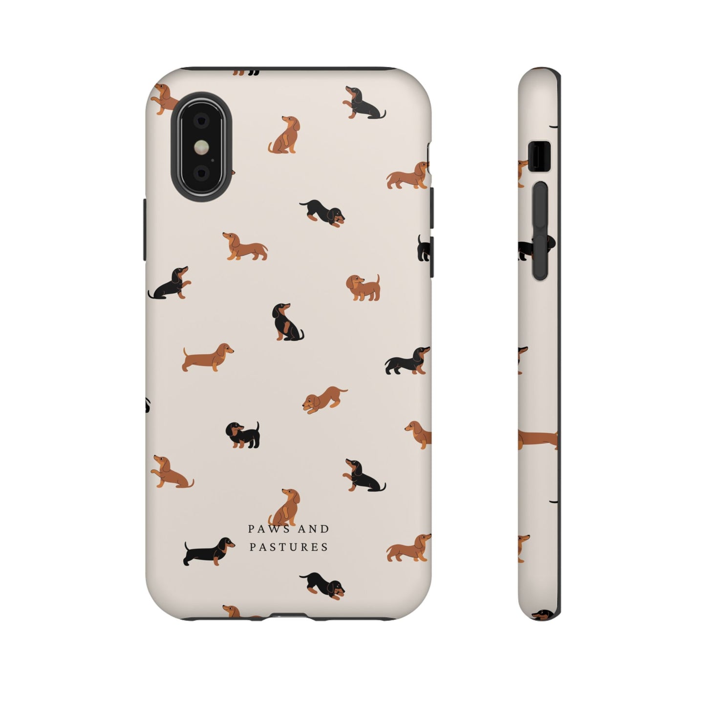 Dachshund Pattern Phone Case — Cute Wiener Dog Protective Cover