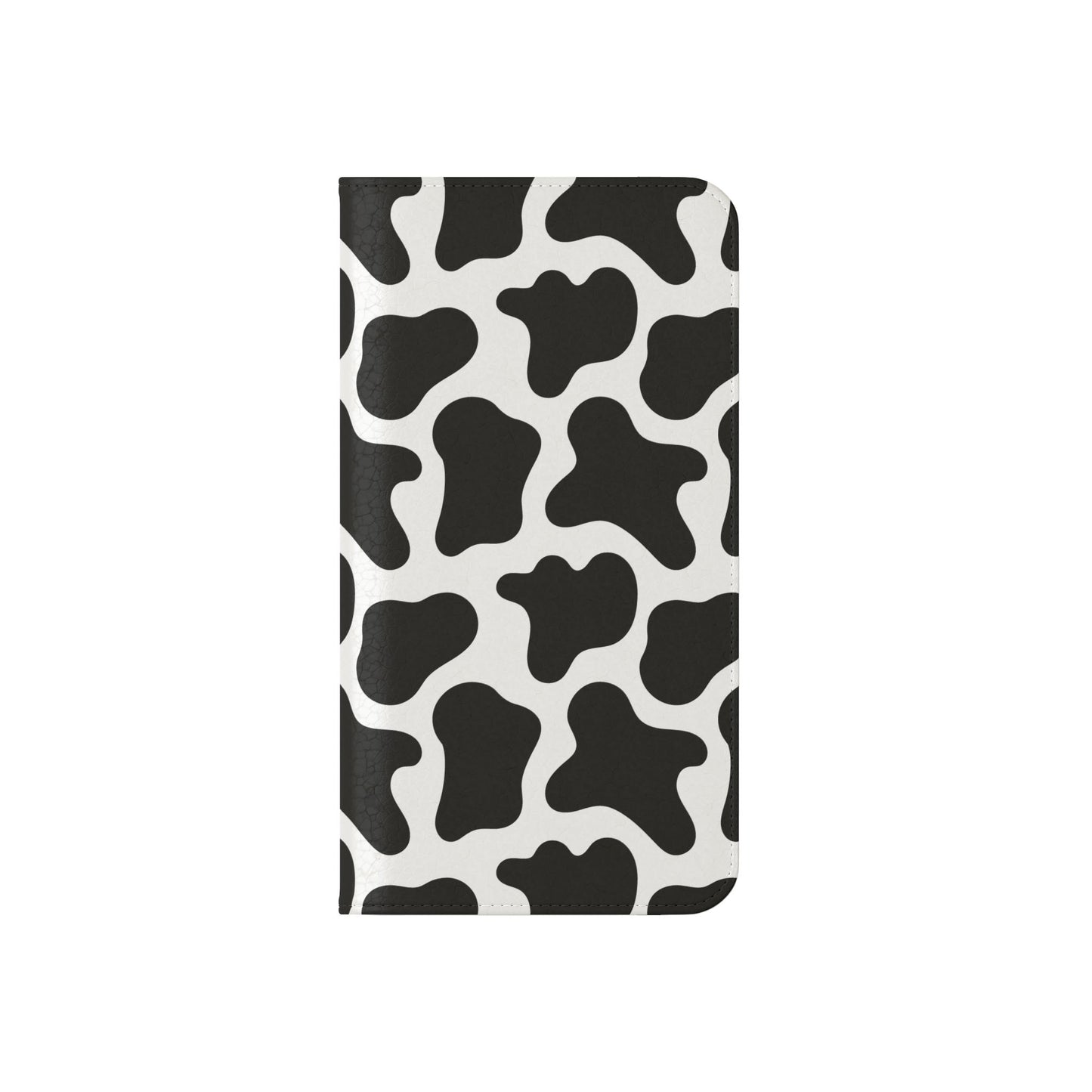 Cow Print Flip Phone Case — Black & White Wallet Flip Case