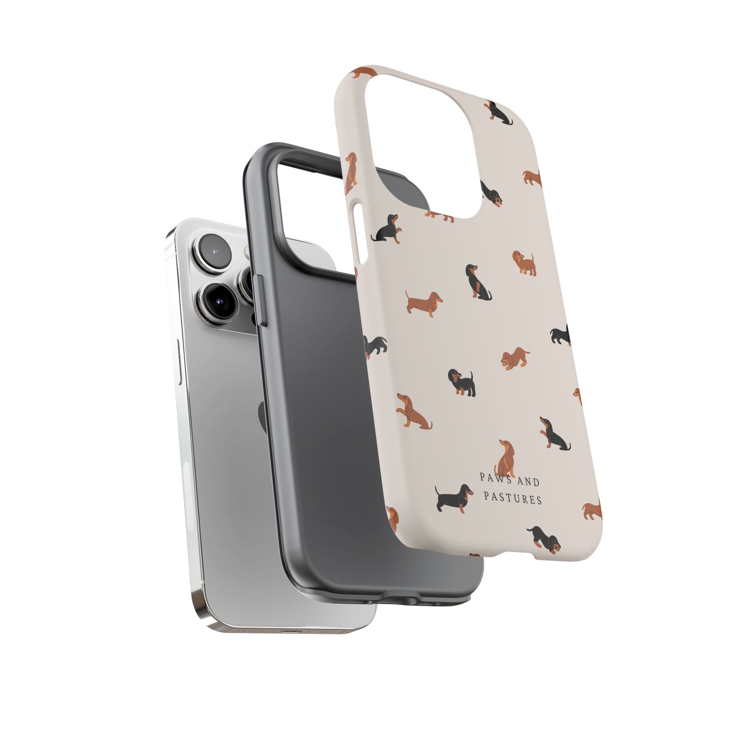 Dachshund Pattern Phone Case — Cute Wiener Dog Protective Cover